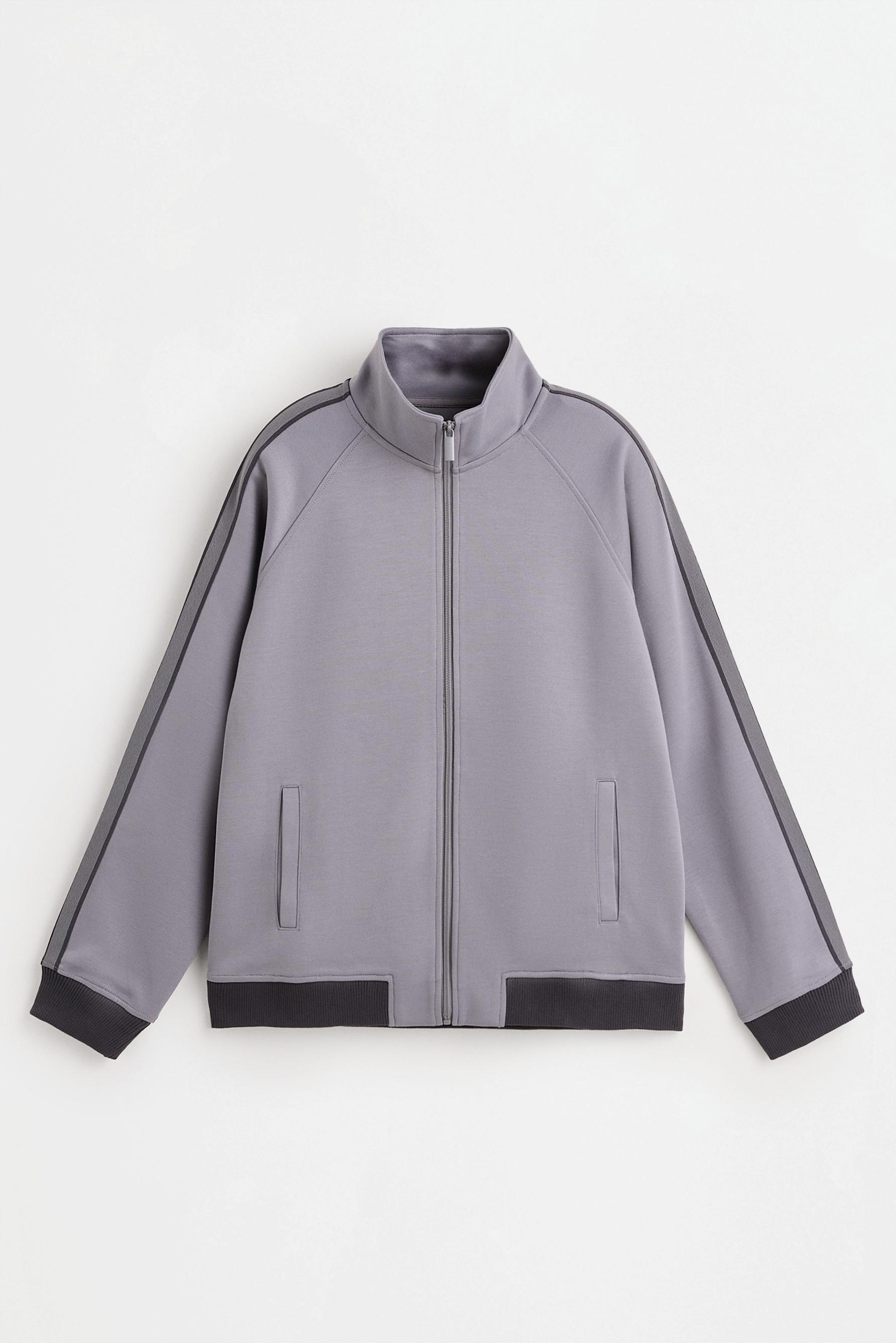 Chaqueta interlock vivo contraste