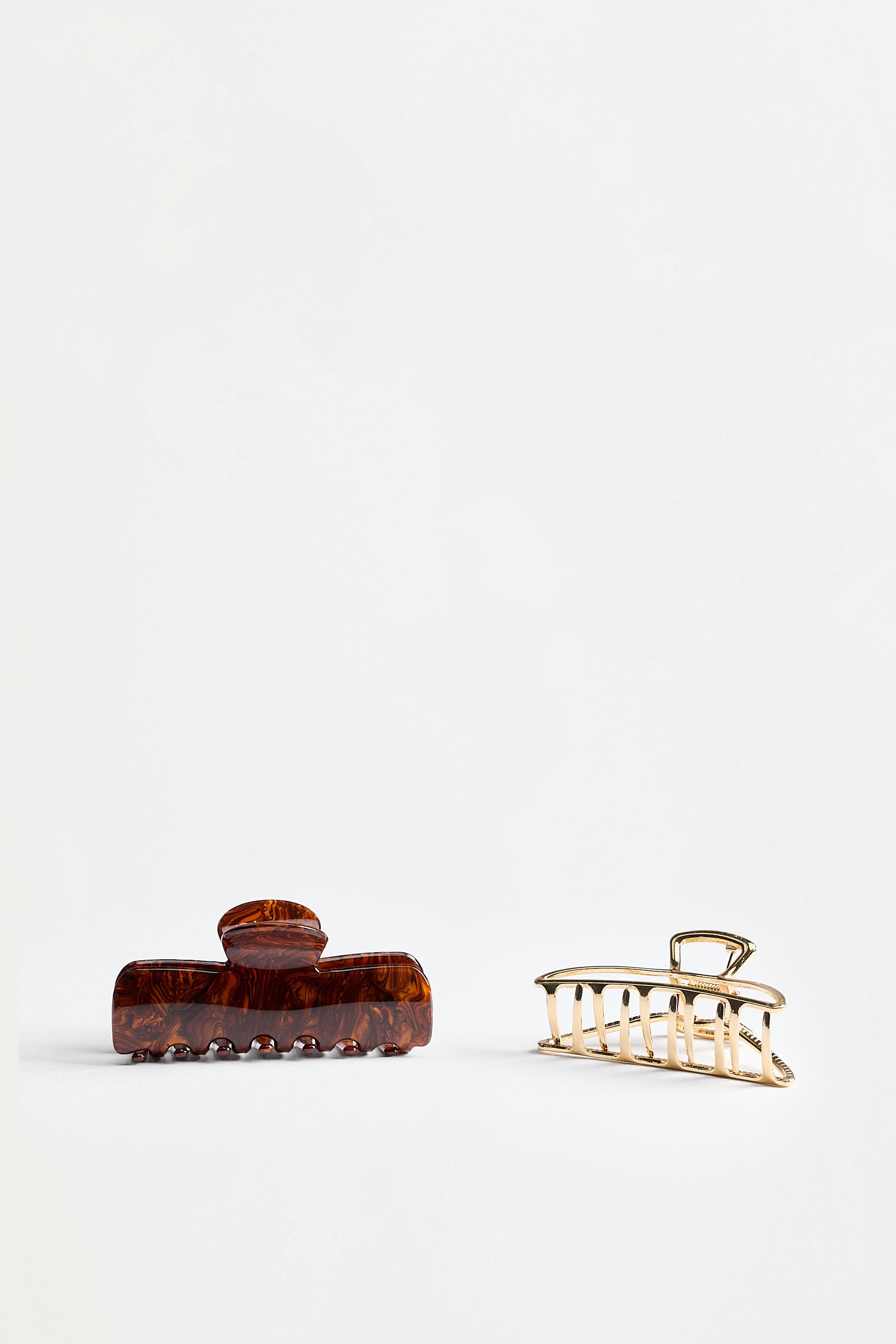 Contrast Hair Clips (2-Pack) — TORTOISESHELL