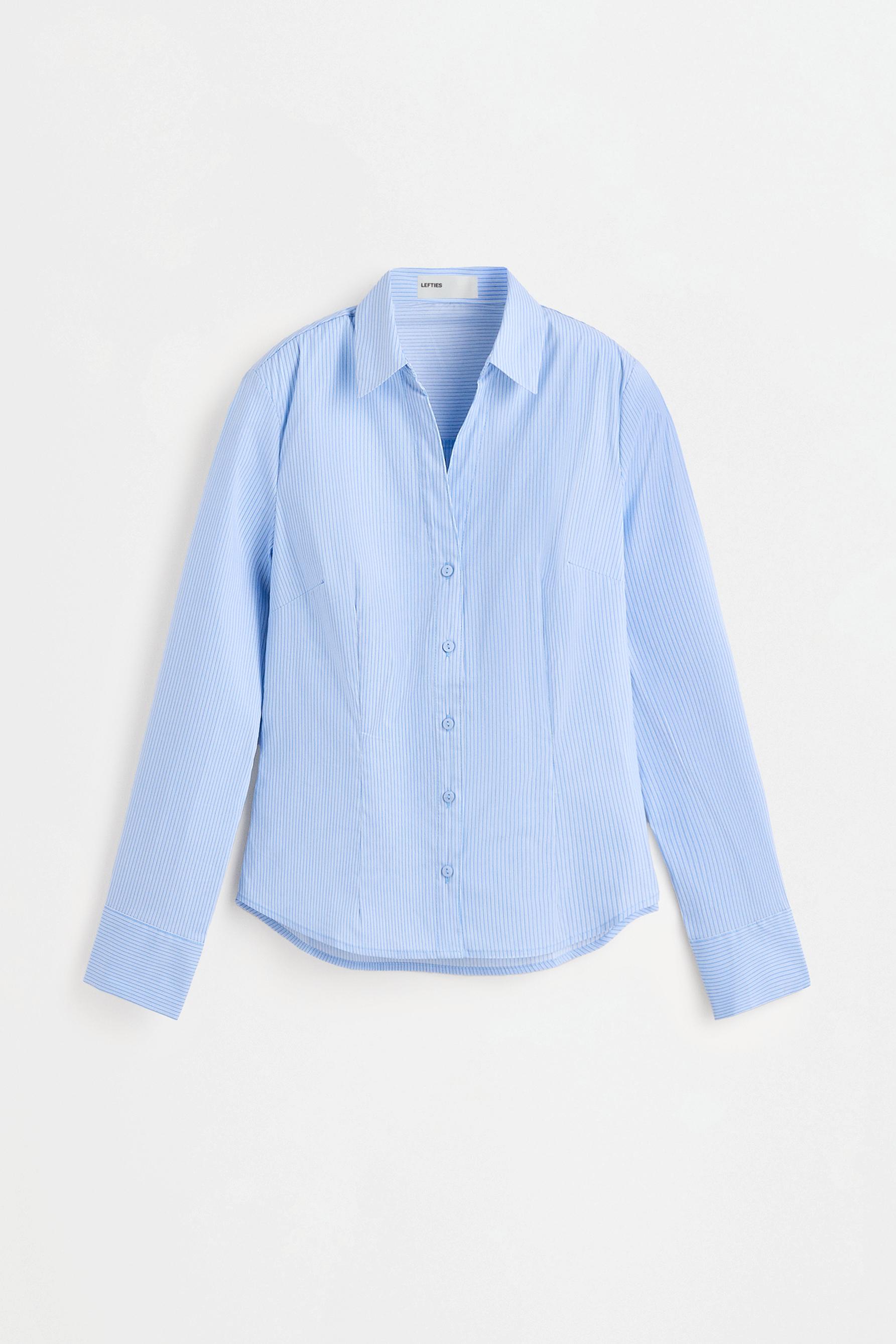 Printed poplin shirt — STRIPED