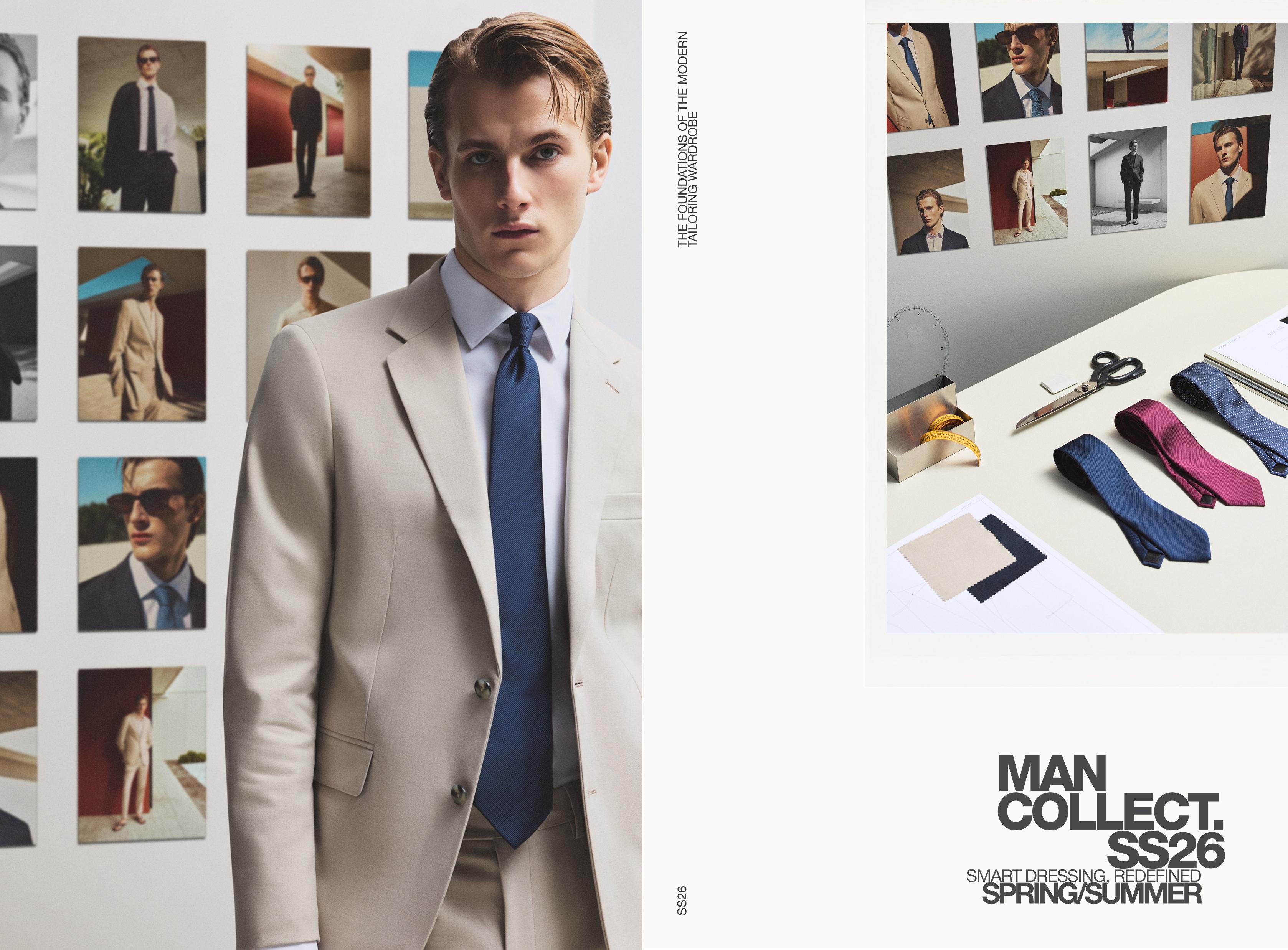 Textured tie — NAVY