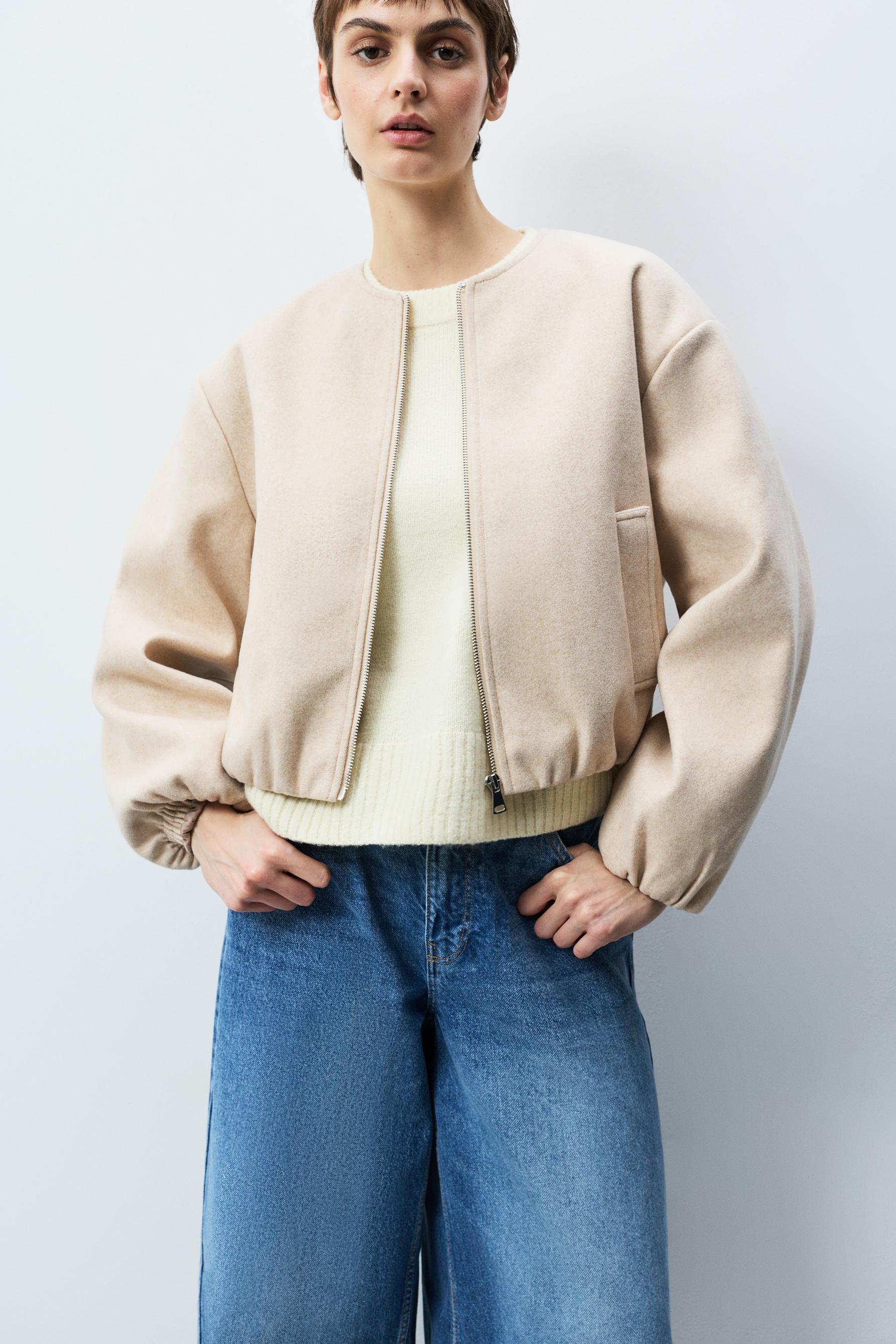 Cazadora bomber paño