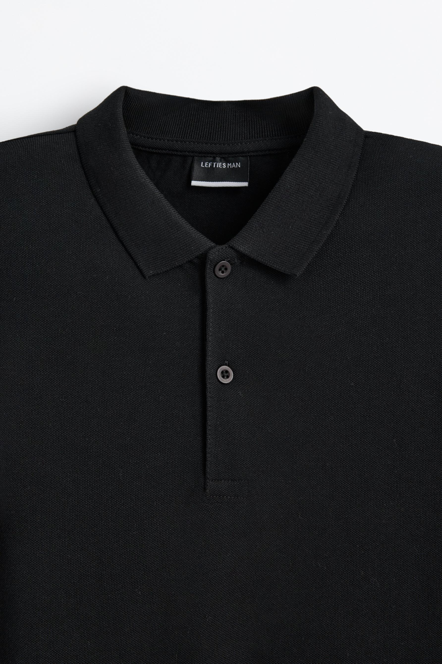 Basic polo shirt — BLACK