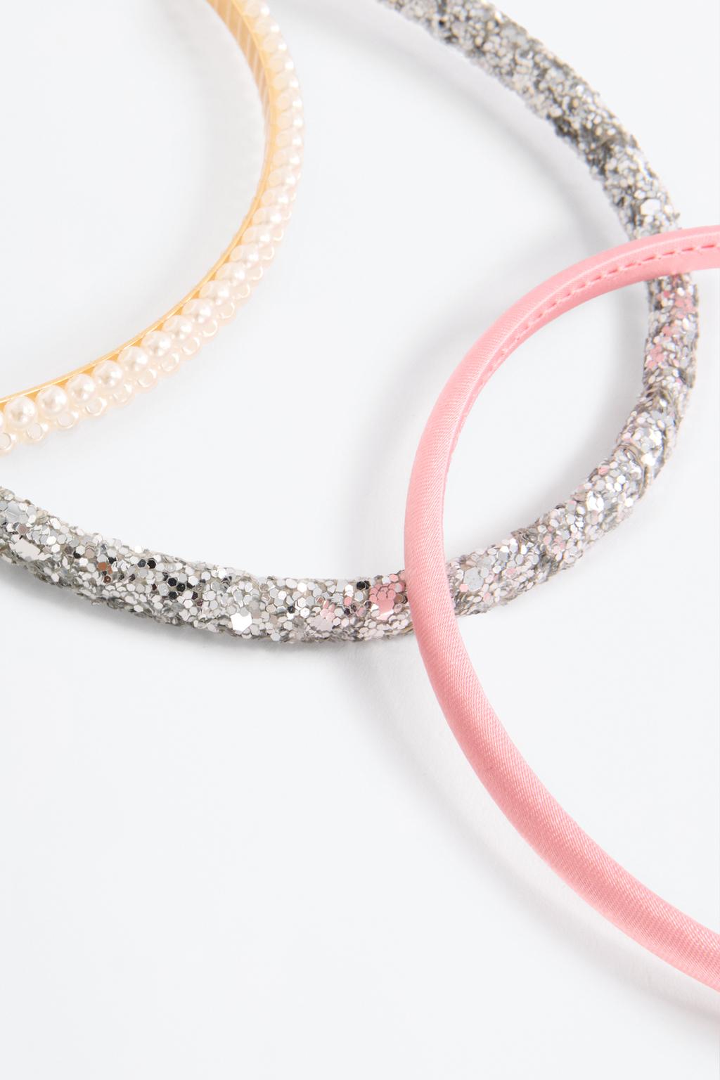 Pack of 3 shiny headbands