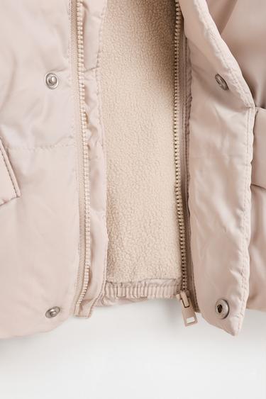 Quilted hooded jacket — BONE WHITE 3
