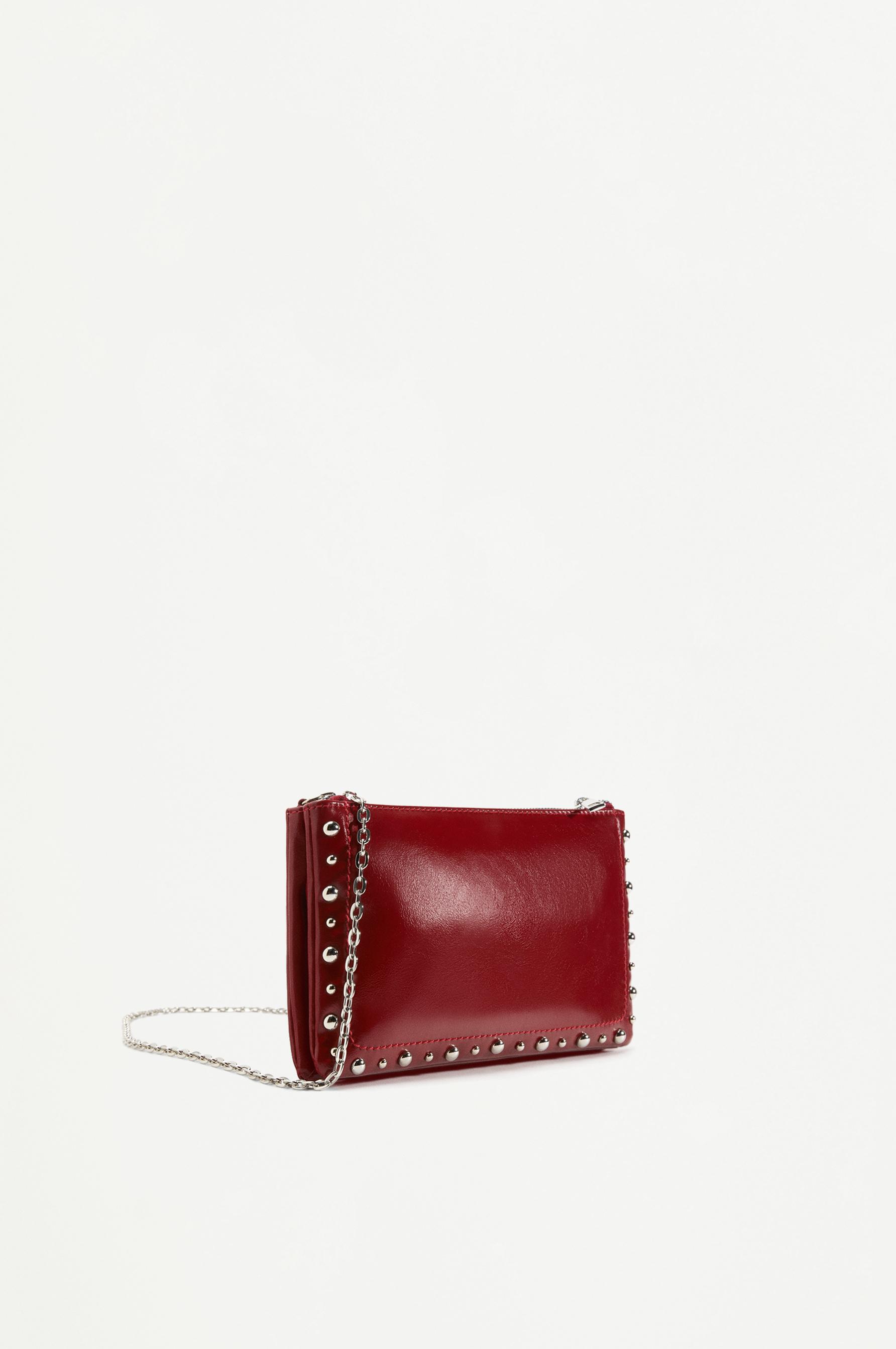 Crossbody bag with metal details — RED