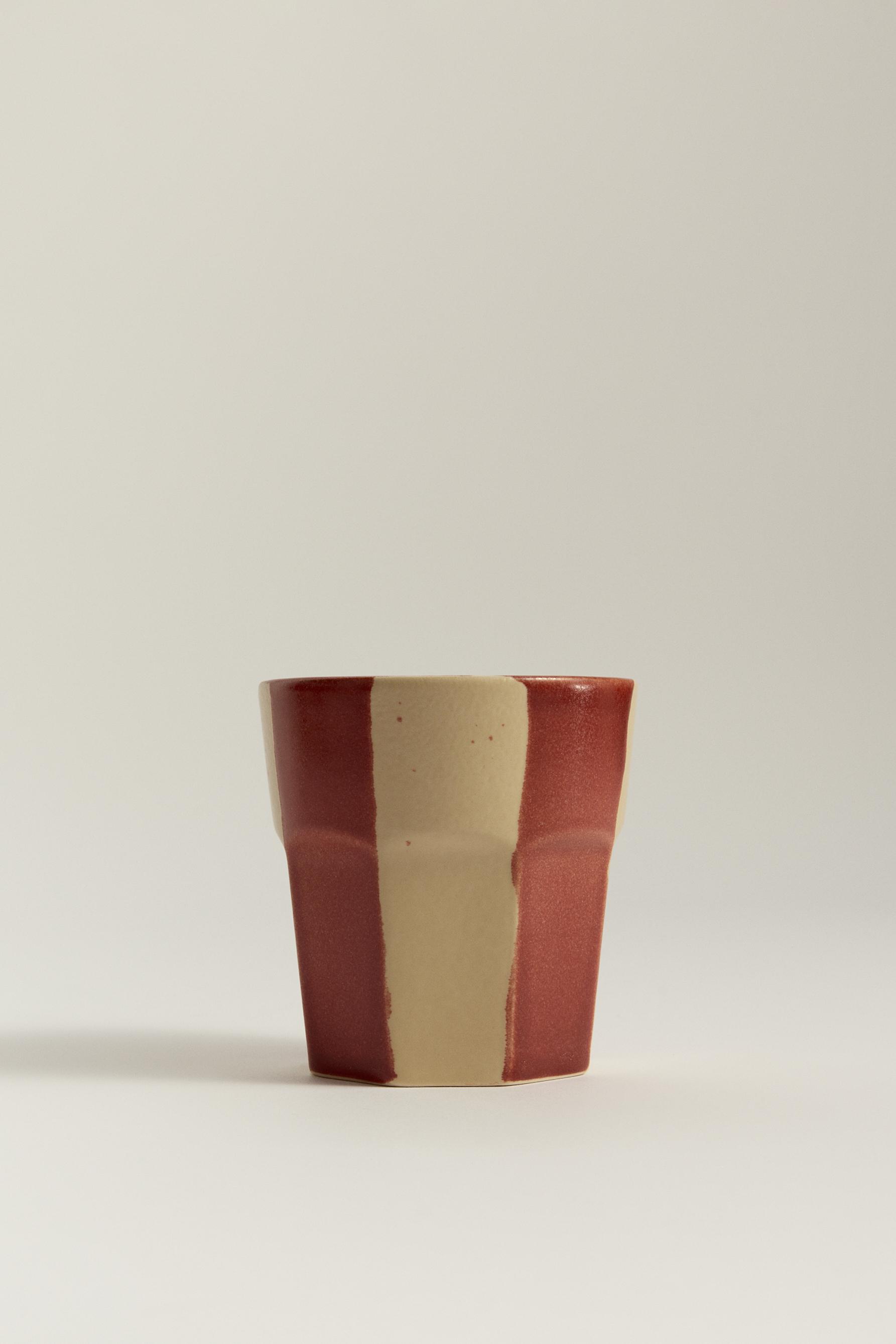 Vaso gres rayas 260 ml