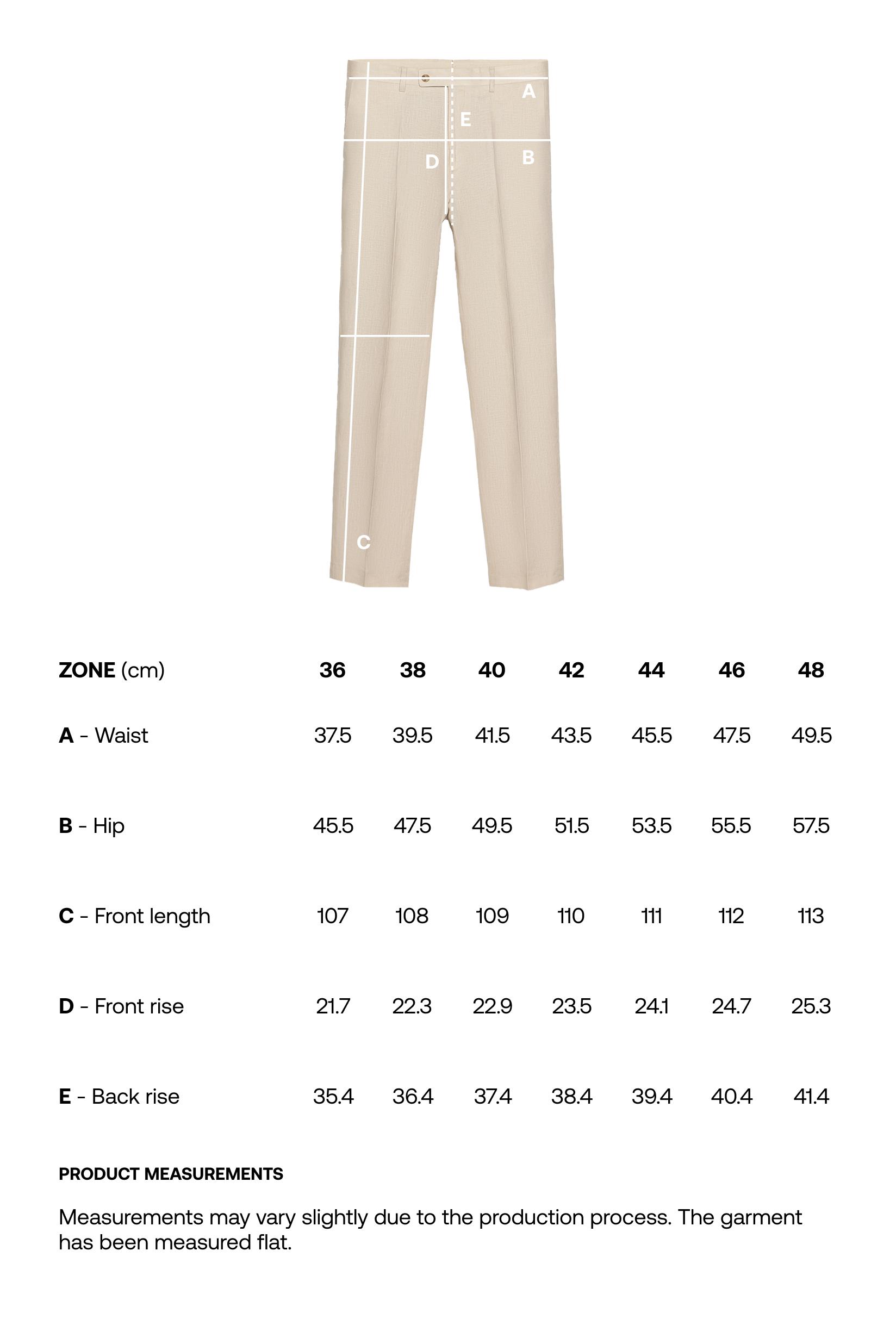 100% linen suit trousers — ECRU