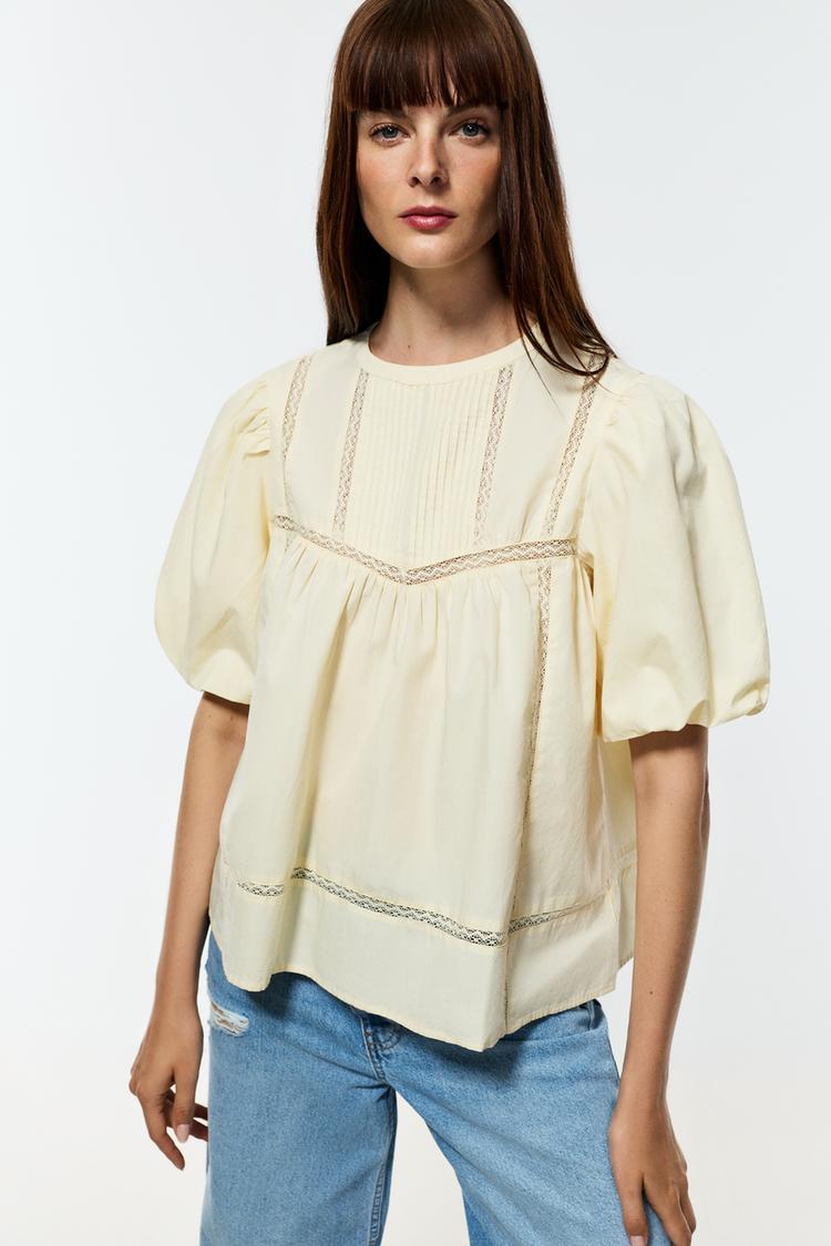 Embroidered blouse — VANILLA
