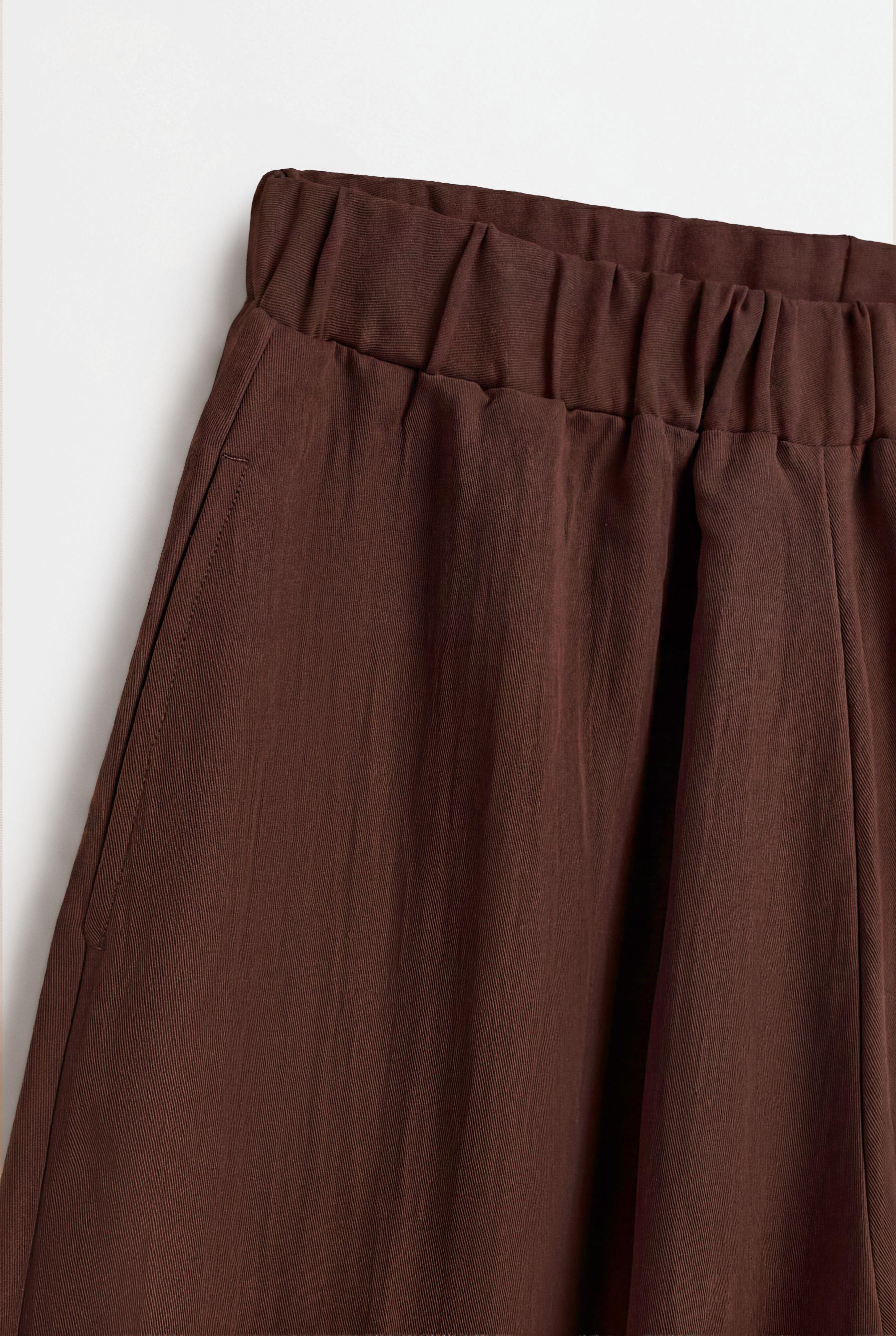 Flowing balloon trousers — DARK BROWN