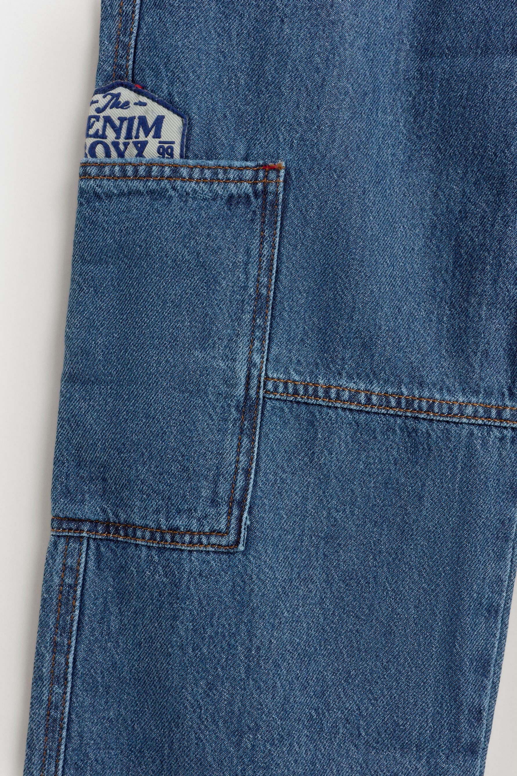 Wide-leg cargo jeans — DARK BLUE