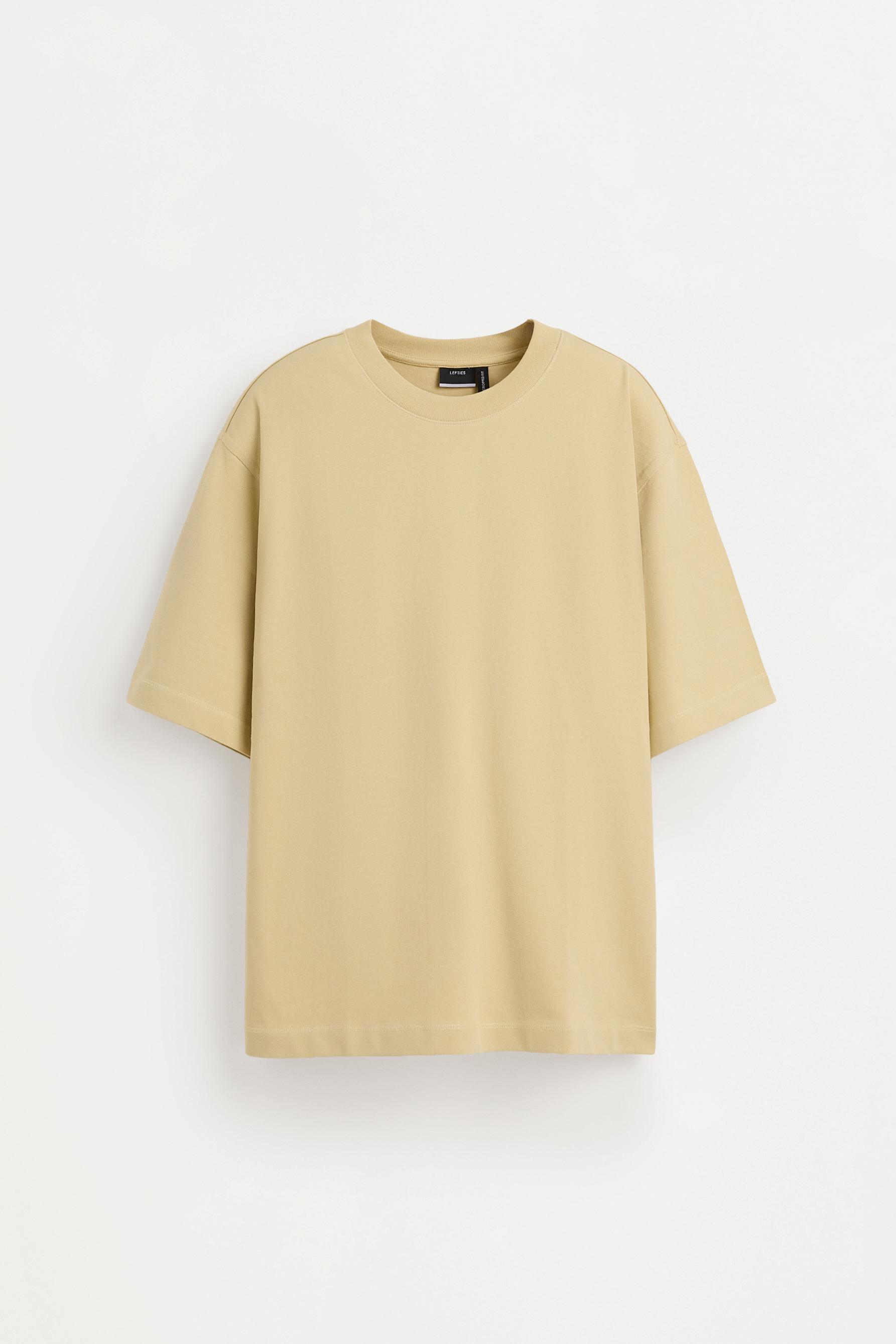 Basic cropped T-shirt — PALE YELLOW