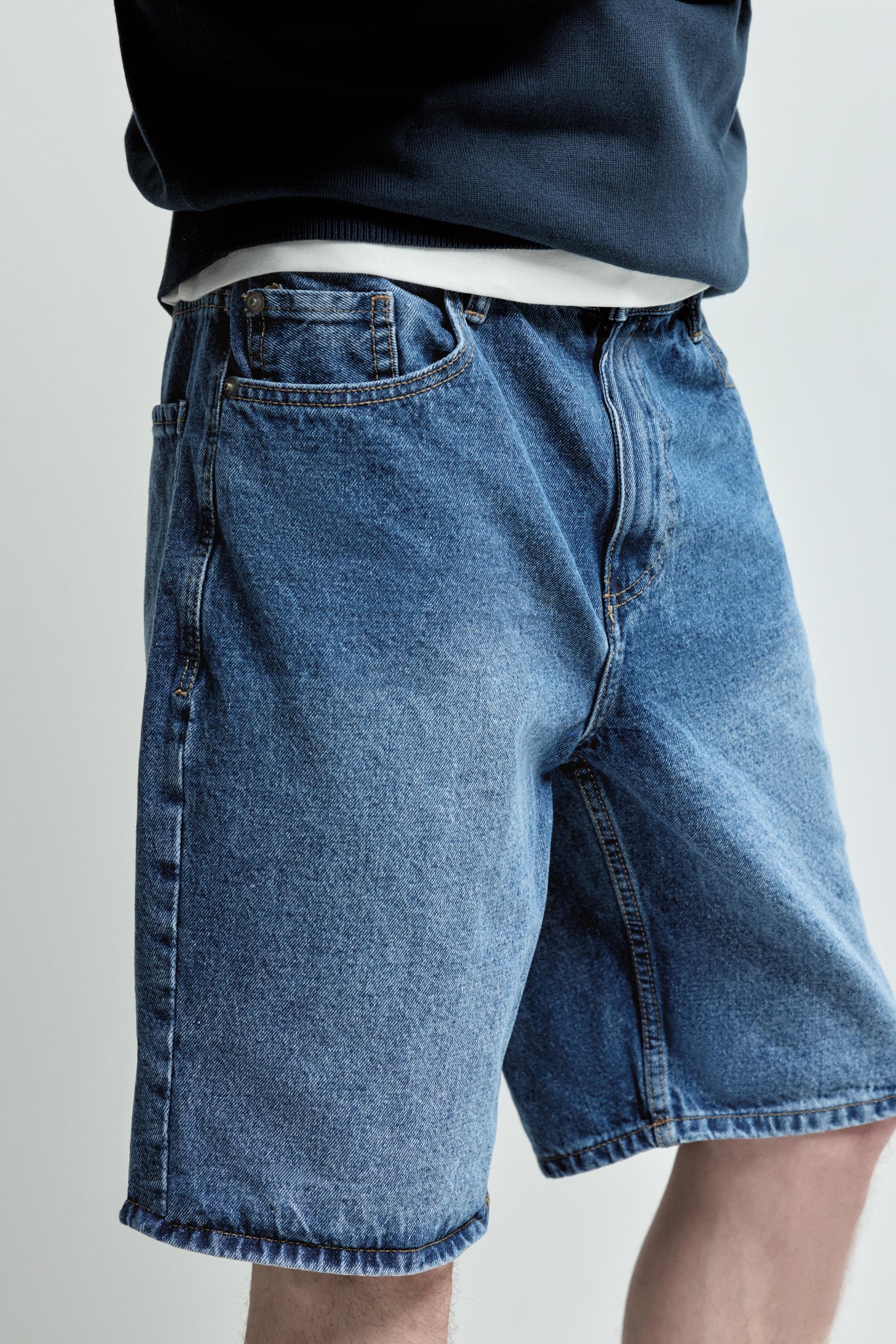 Regular fit denim Bermuda shorts — INDIGO