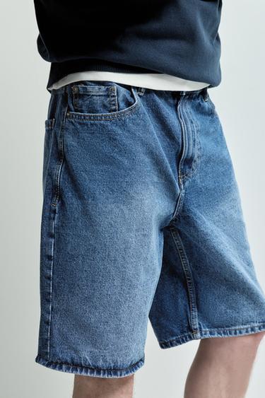 Regular fit denim Bermuda shorts — INDIGO 3