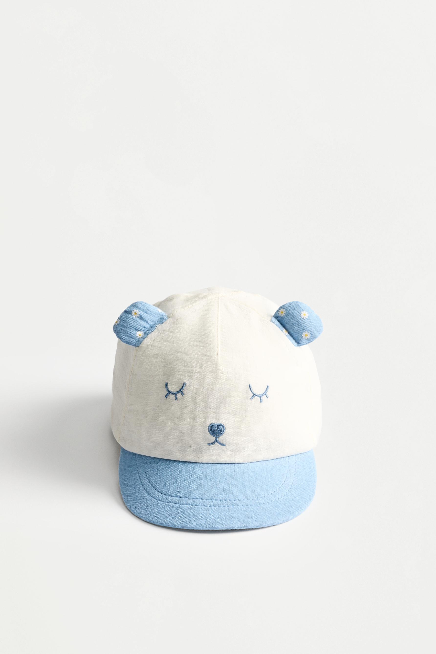 Bear cap — WHITE/SKY BLUE