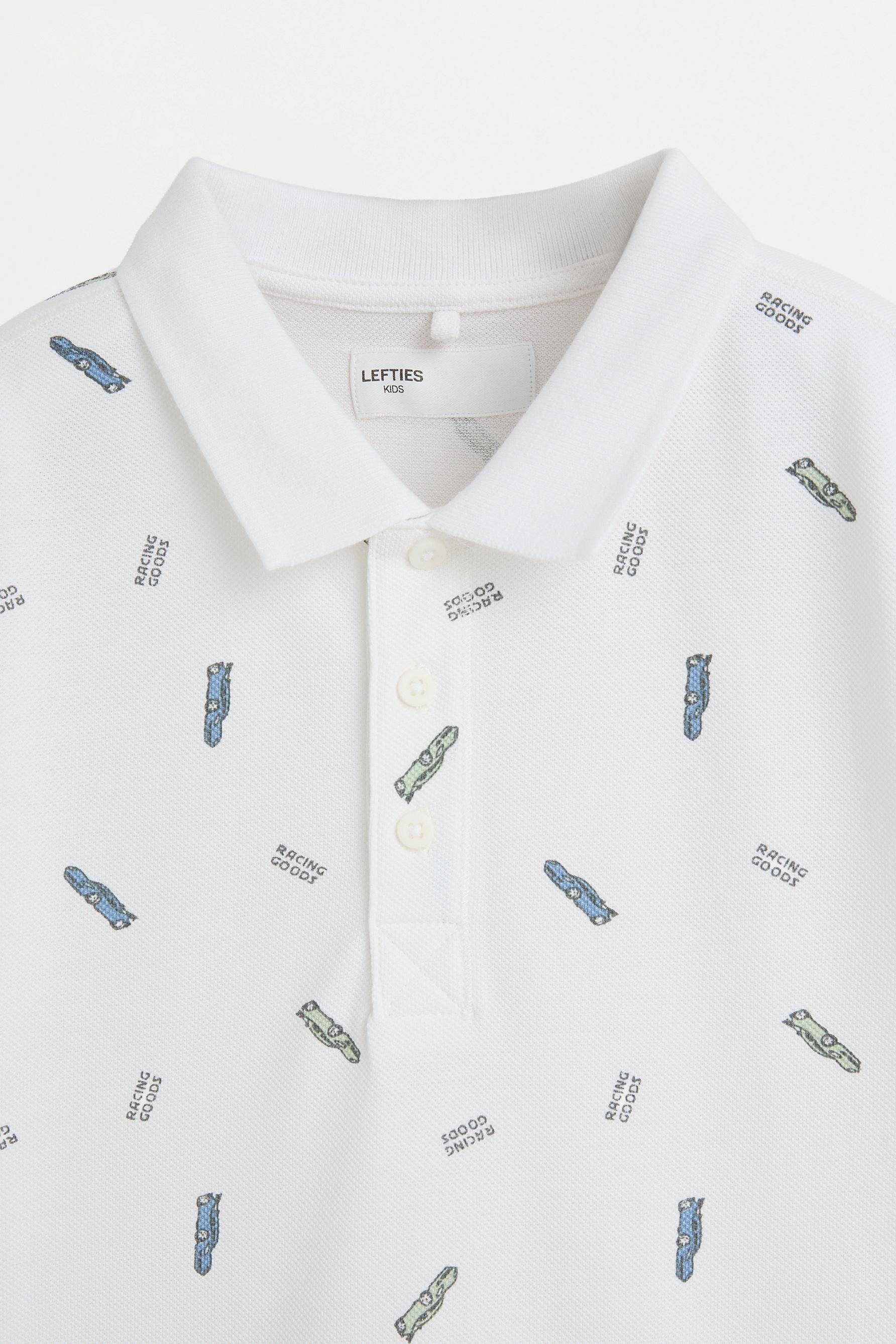 Printed polo shirt — OFF WHITE