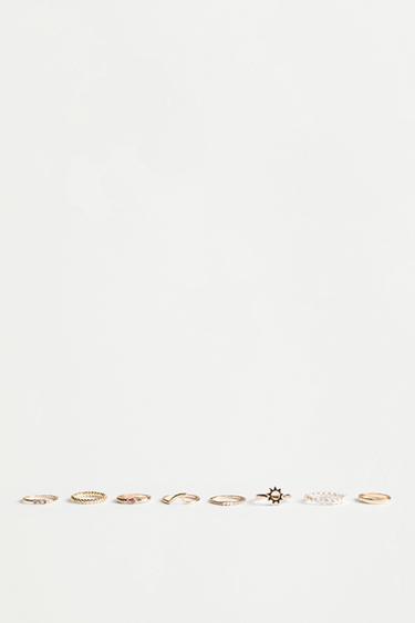Contrast Rings (8-Pack) — GOLD 3