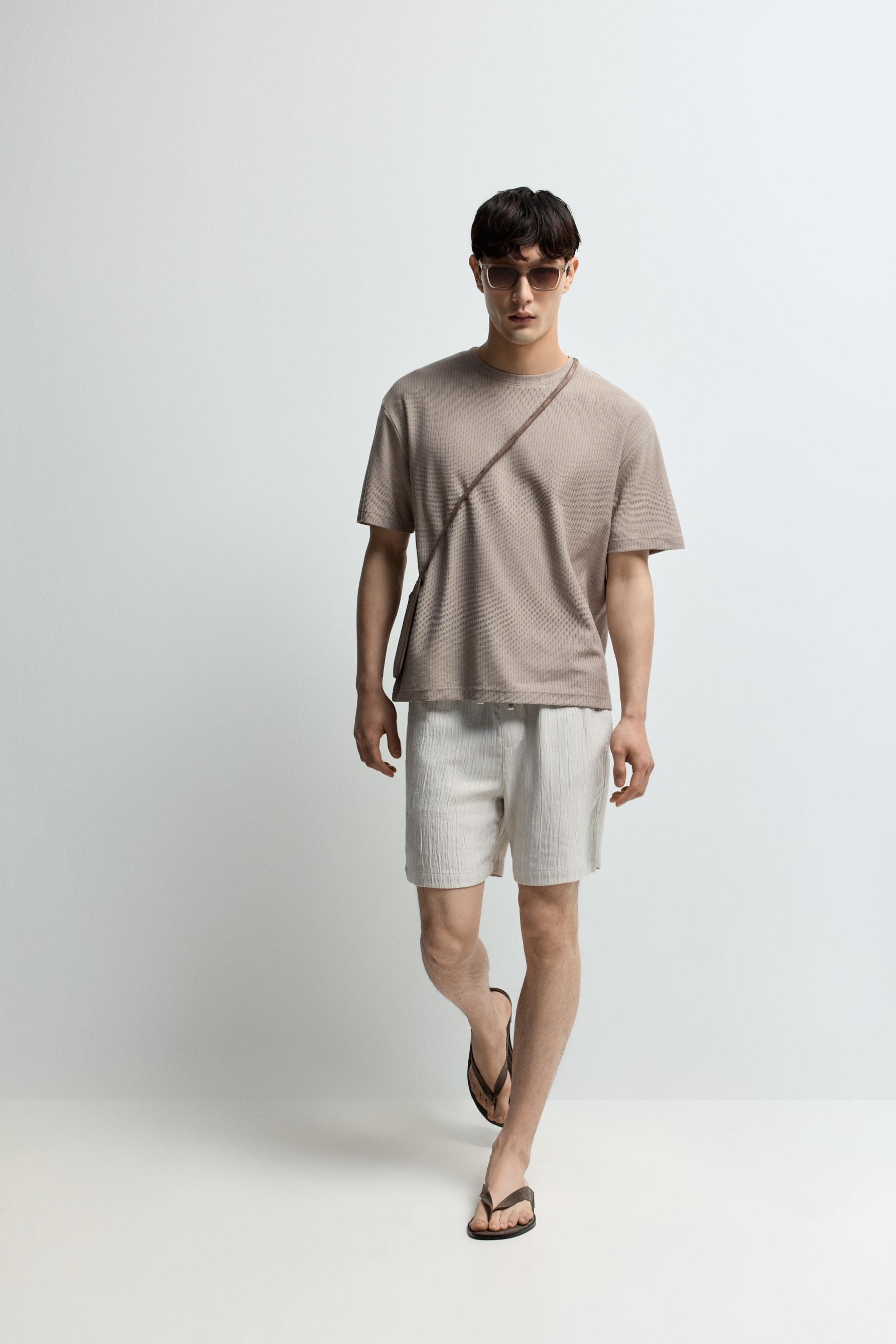 Fluid jogger Bermuda shorts — OFF WHITE