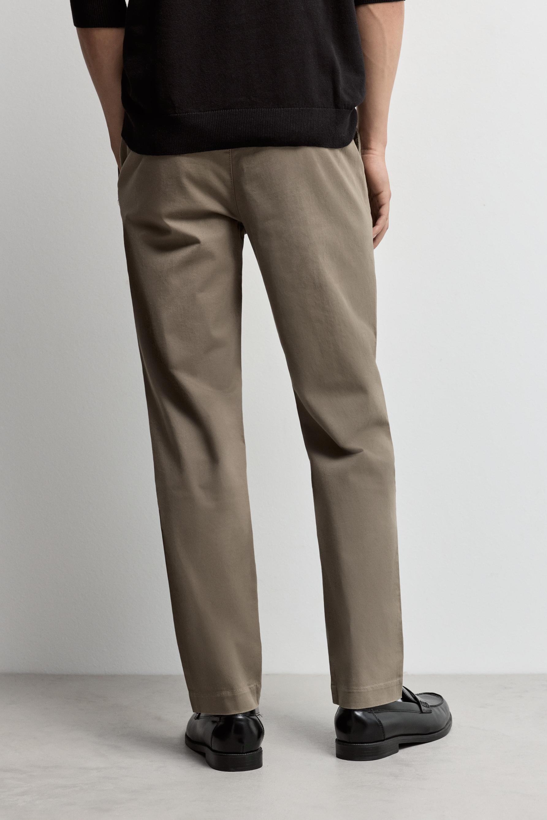 Slim fit chino trousers — KHAKI