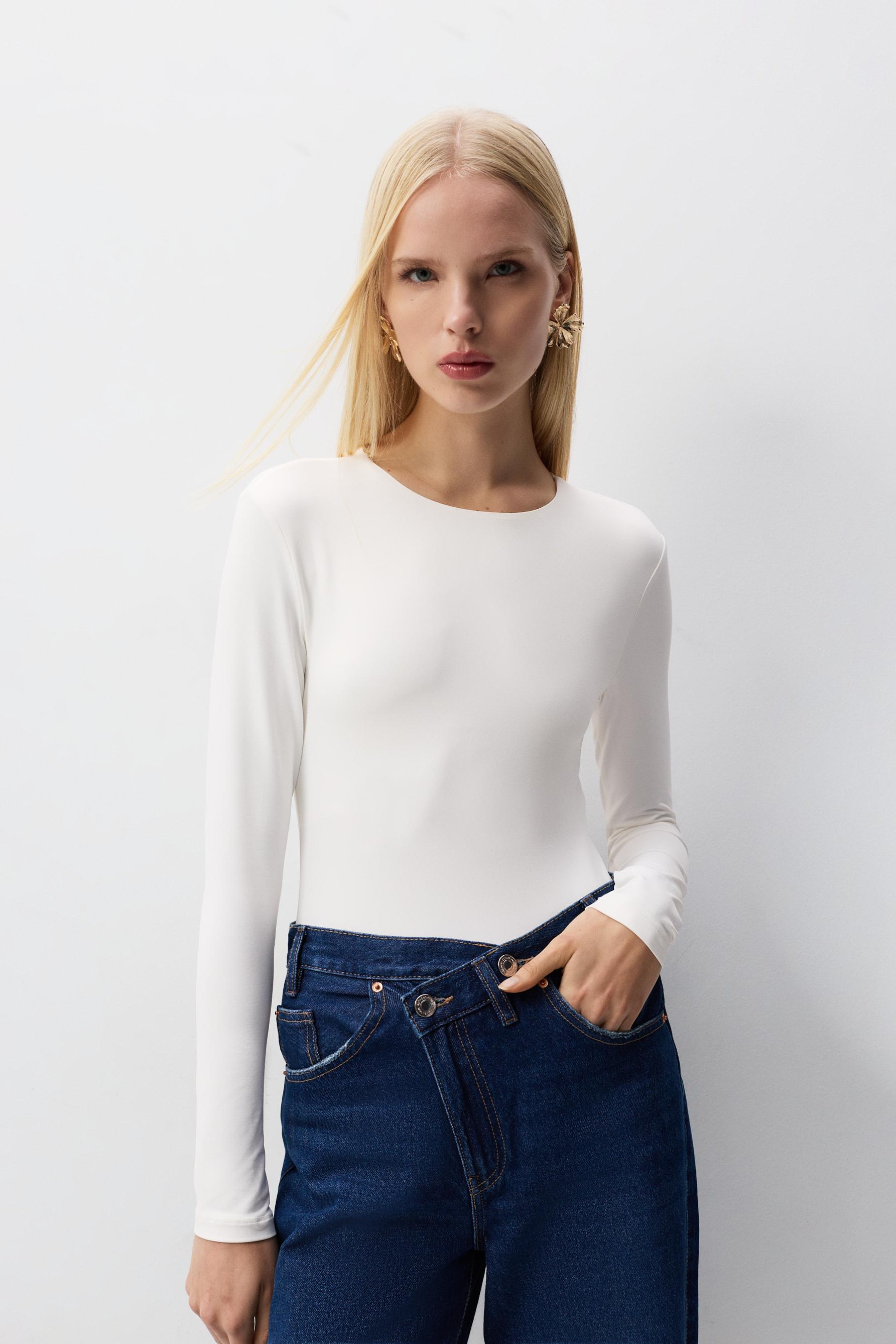 Body poliamida manga larga