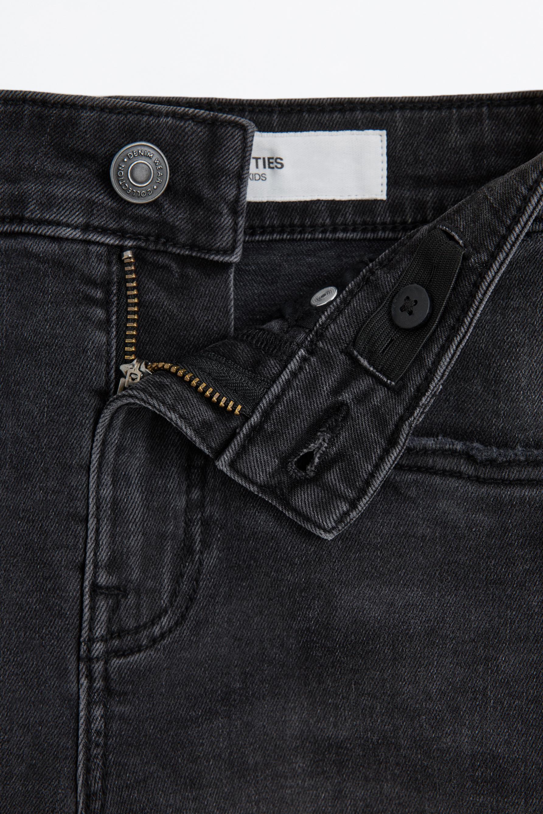 Slim comfort denim Bermuda shorts — BLACK