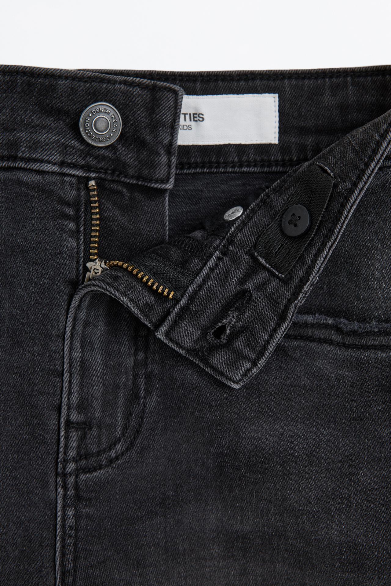 Slim comfort denim Bermuda shorts — BLACK