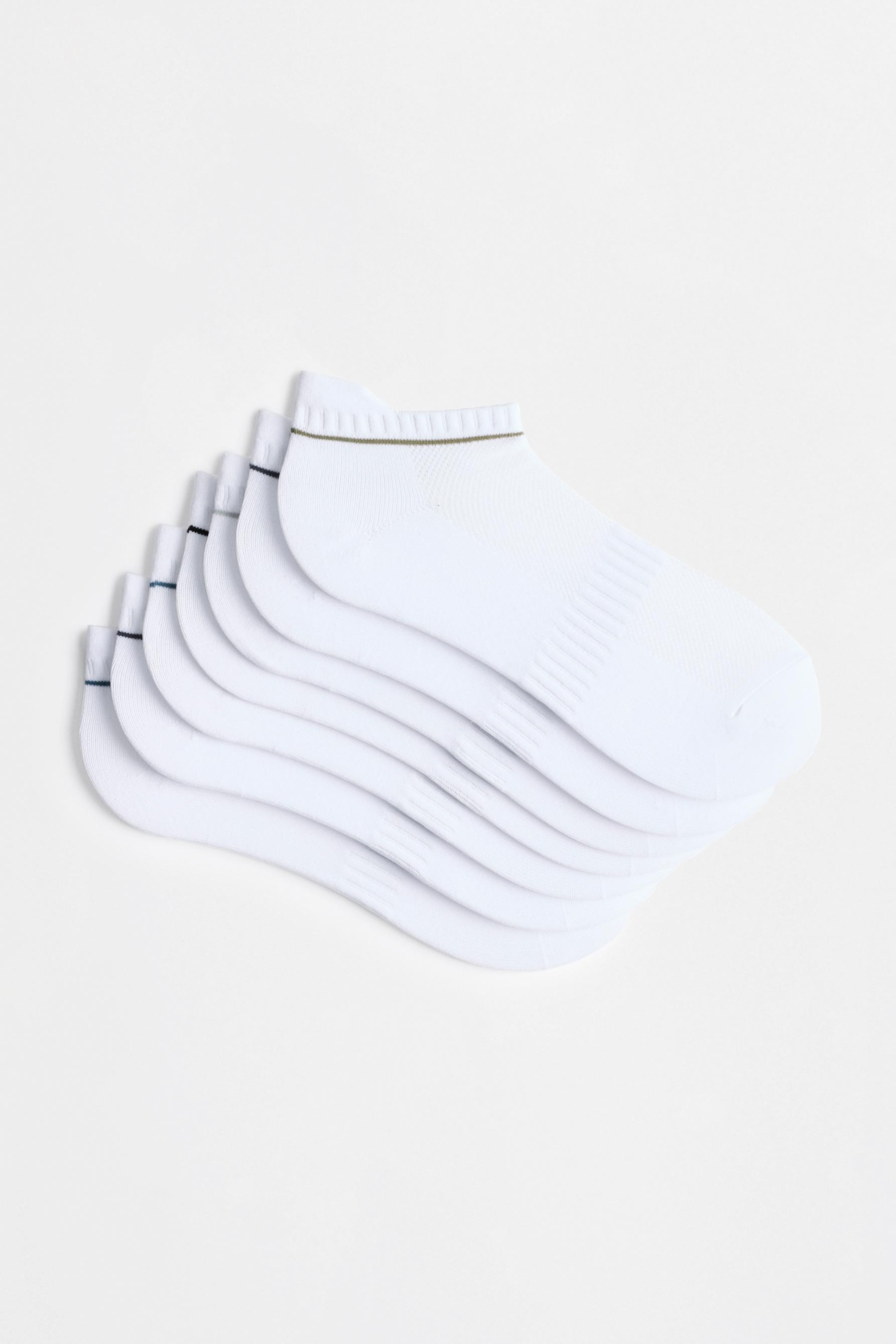 7-Pack of ankle socks — WHITE