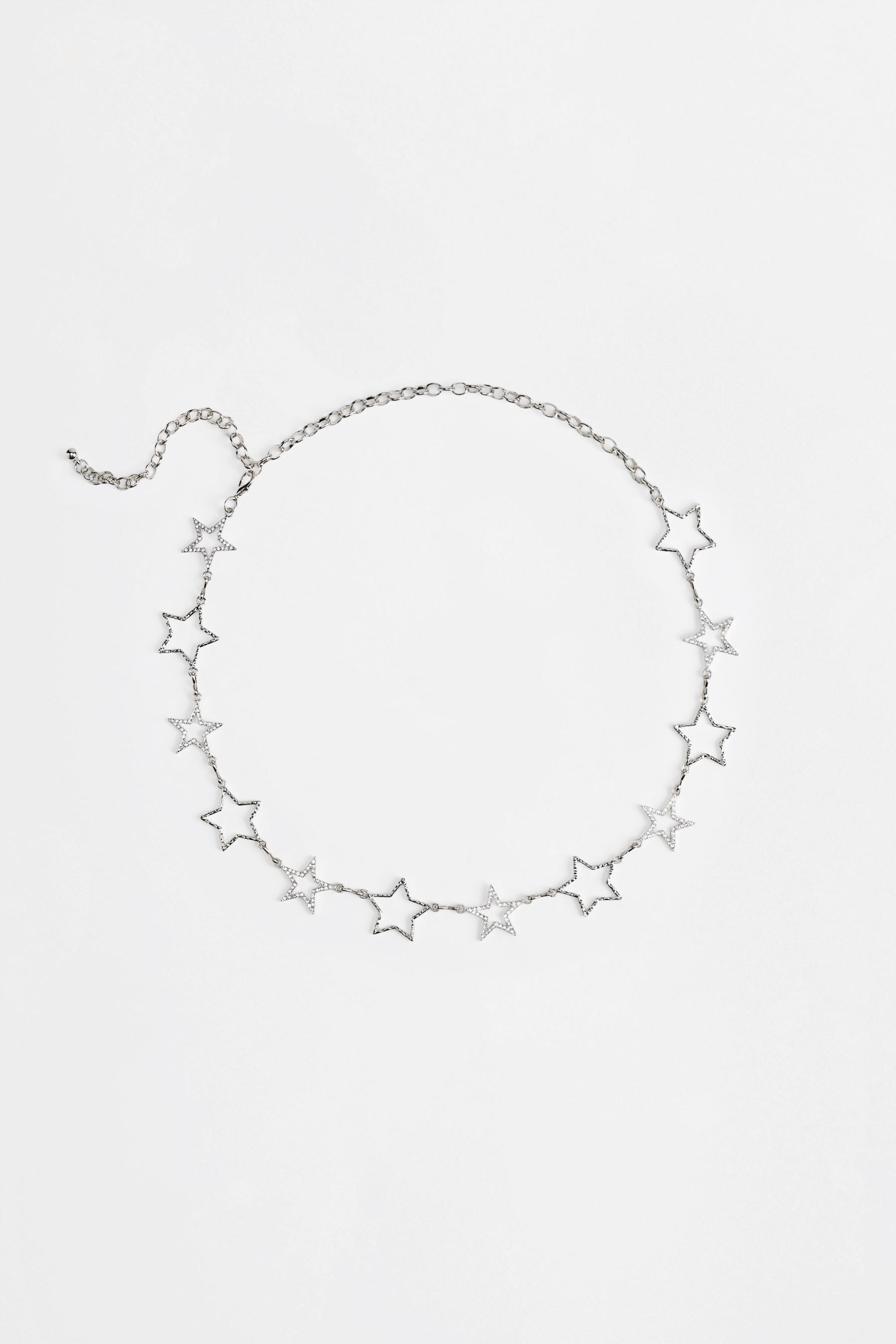 Cinturón cadena estrellas con strass