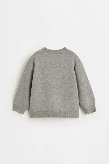 Knit sweater and animal print leggings co-ord — GREY 4