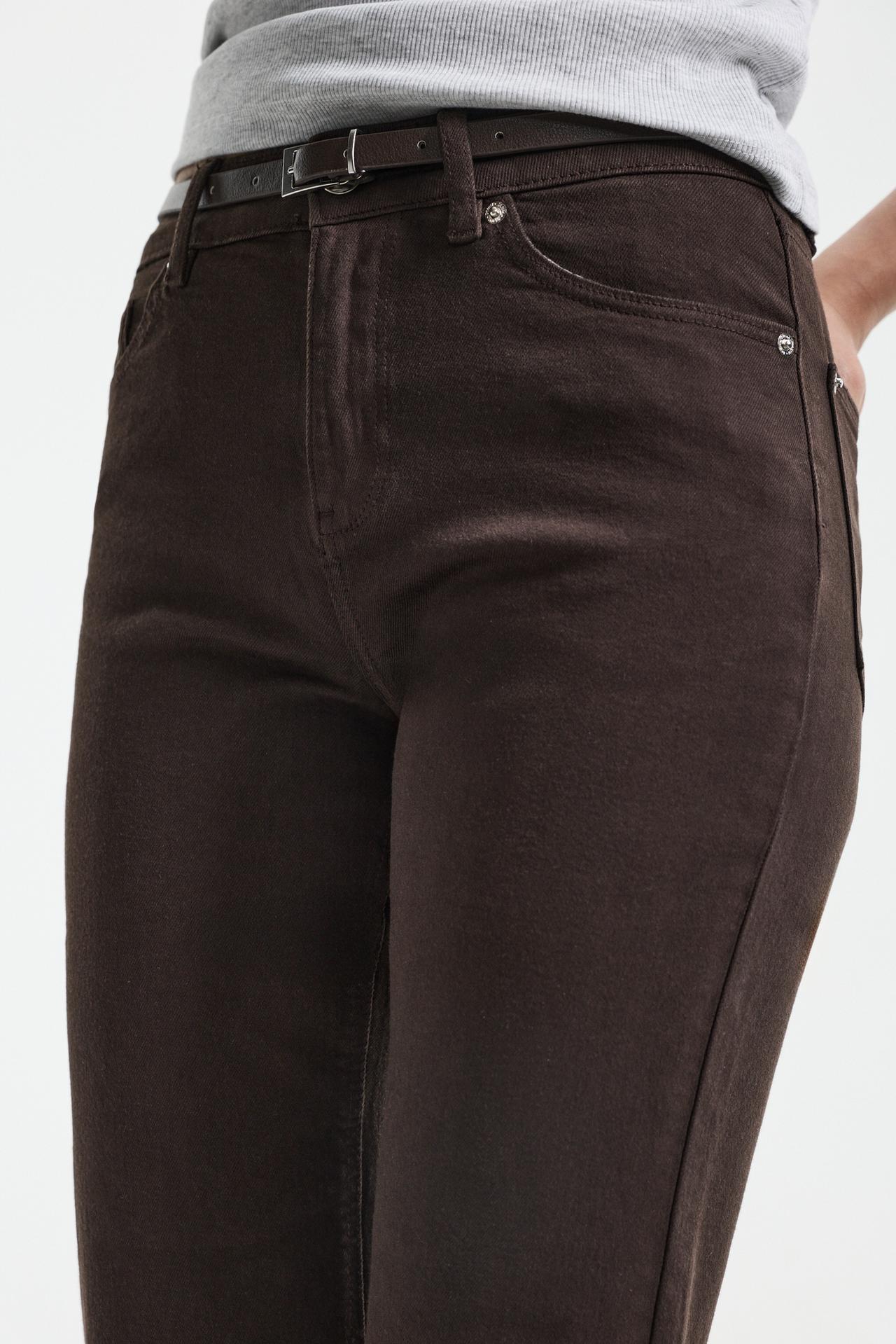 Mini bell bottom jeans — BROWN MARL