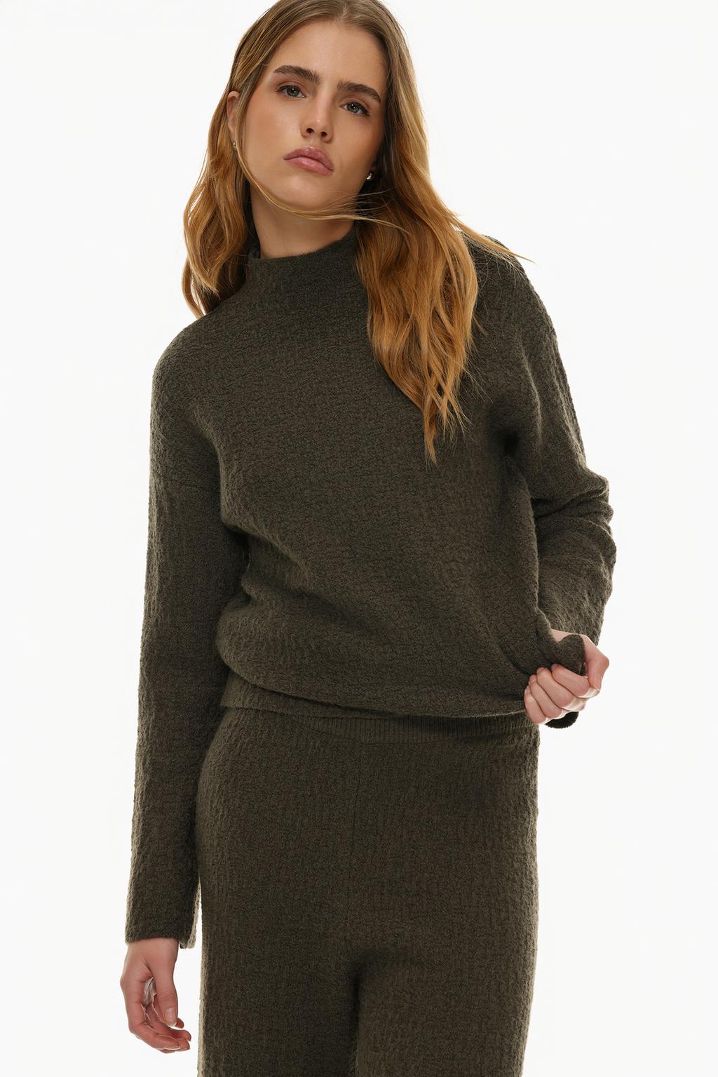 Textured knit sweater