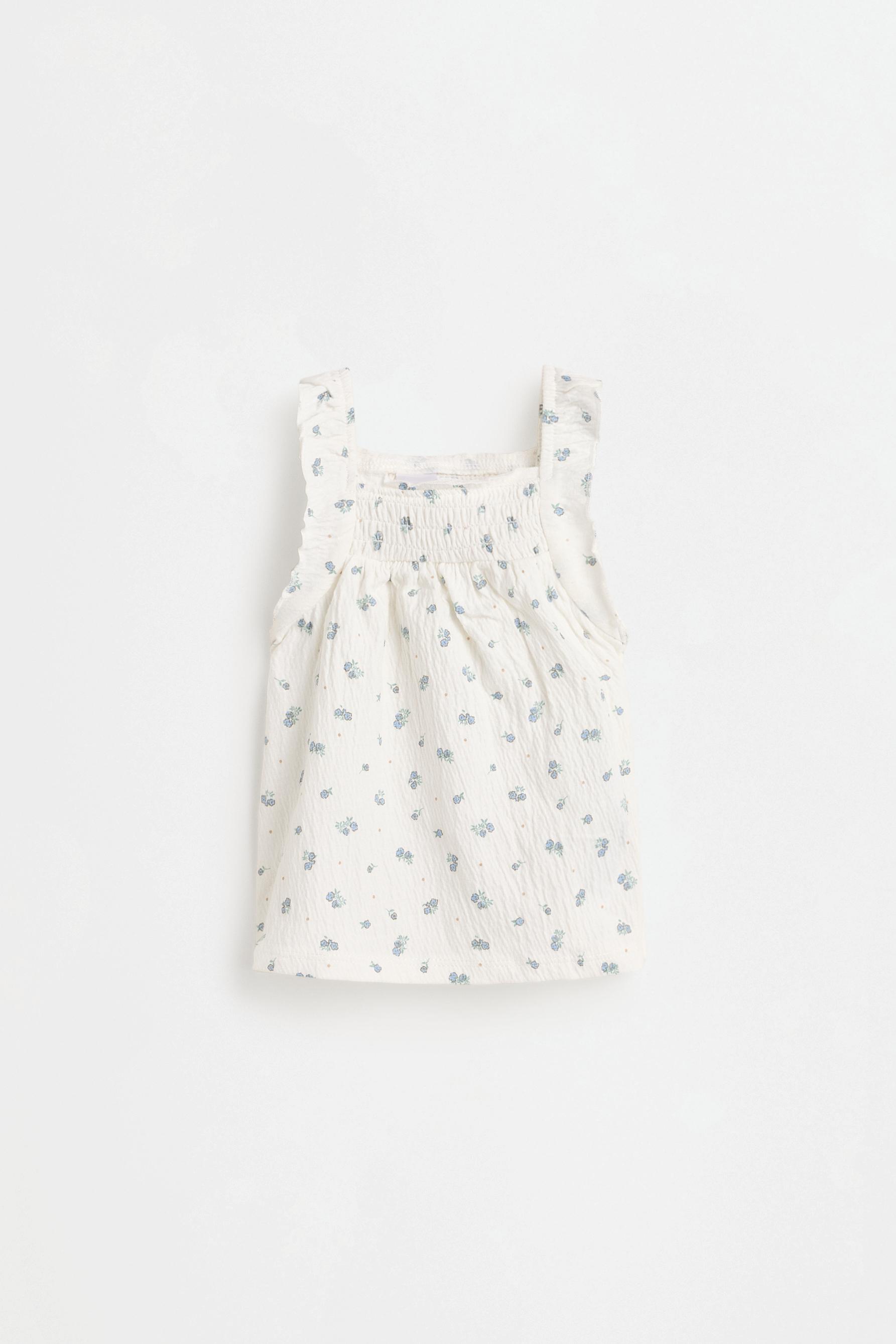 Crepe dress and bloomer set — WHITE