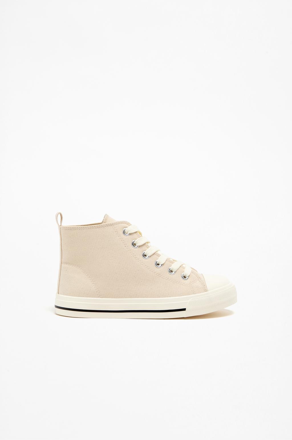 High-top sneakers with toecap