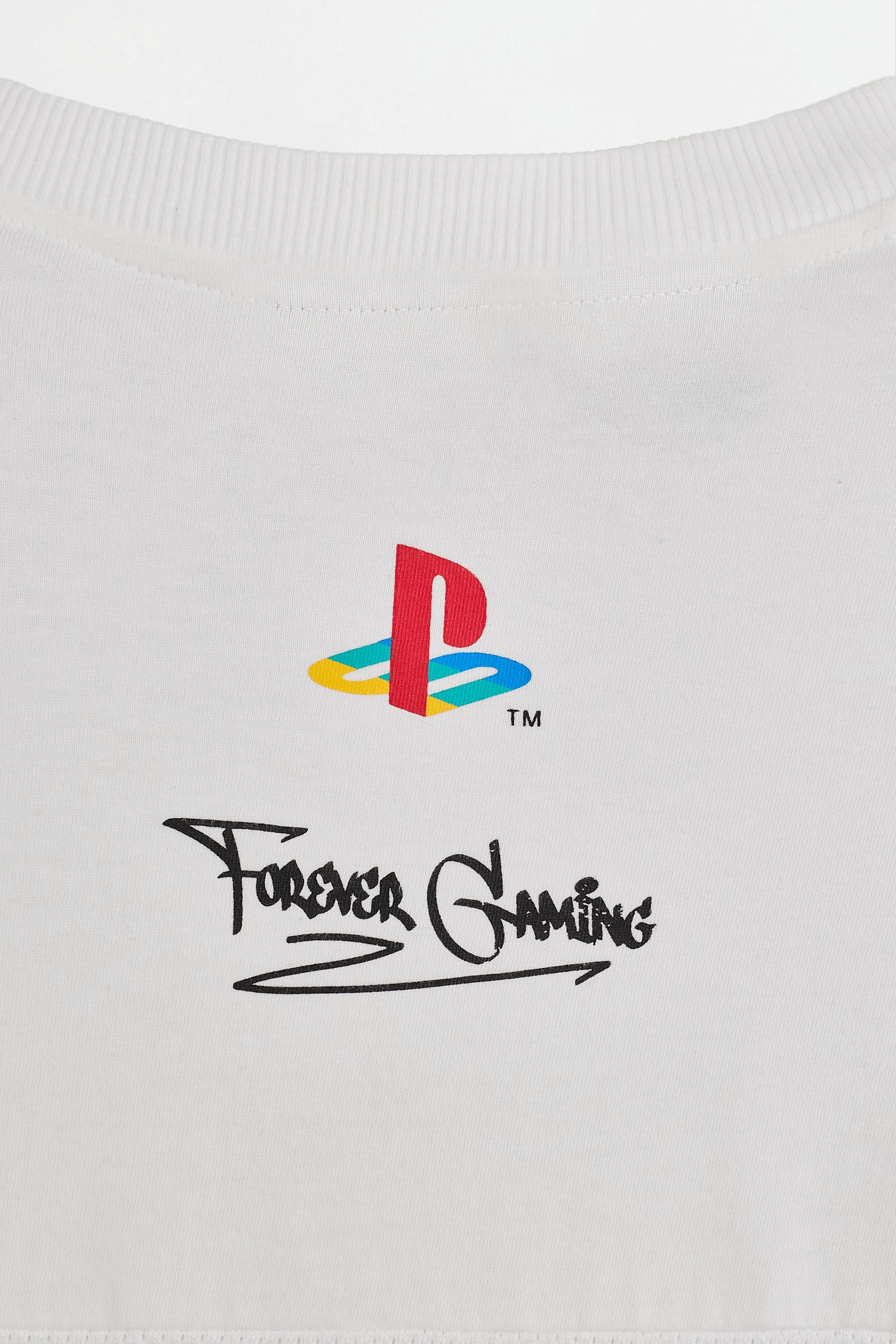 PlayStation mesh T-shirt — WHITE
