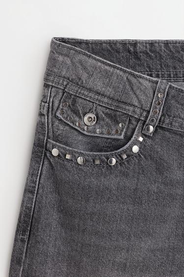 Straight-leg stud jeans — GREY 7