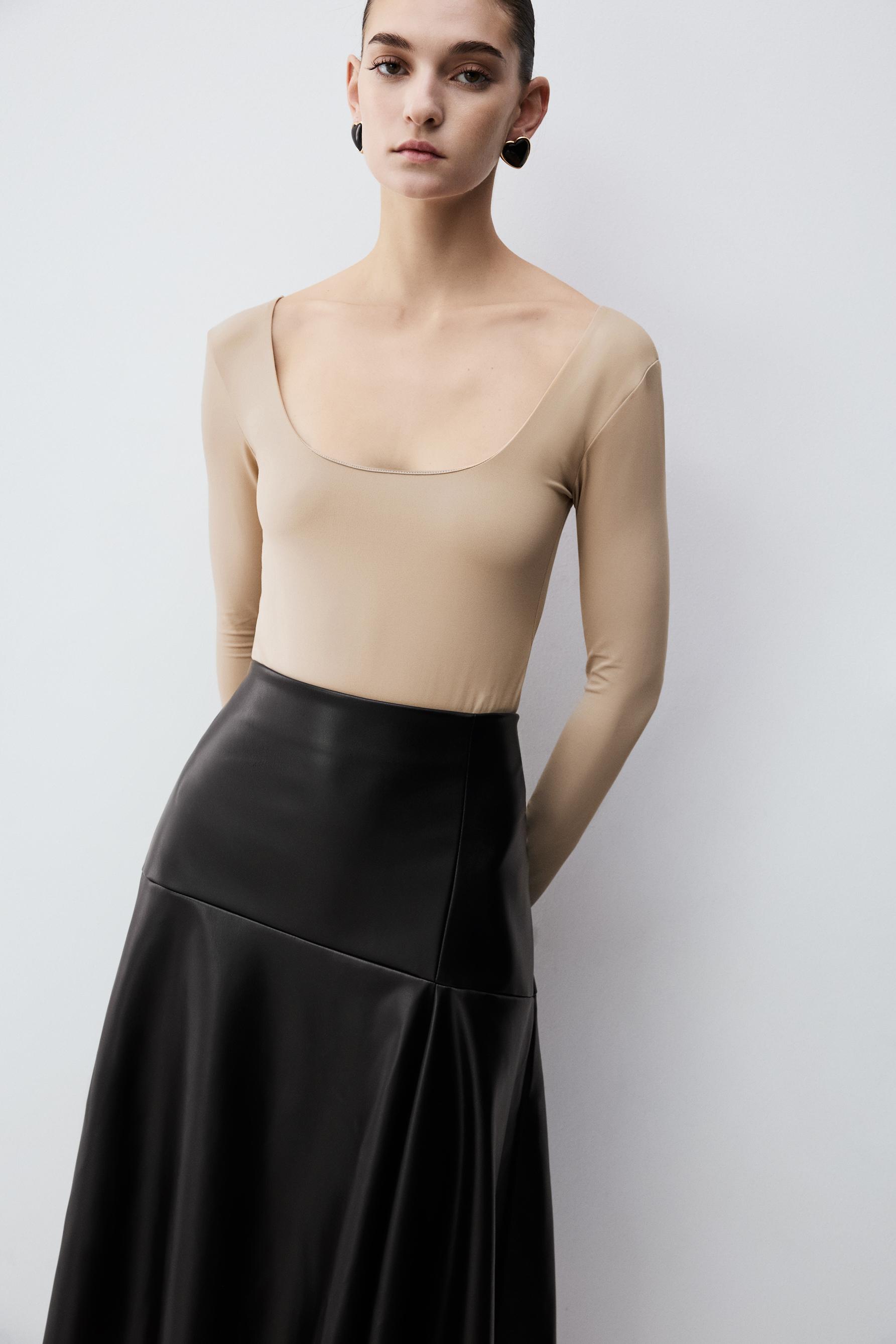 Body poliamida manga larga