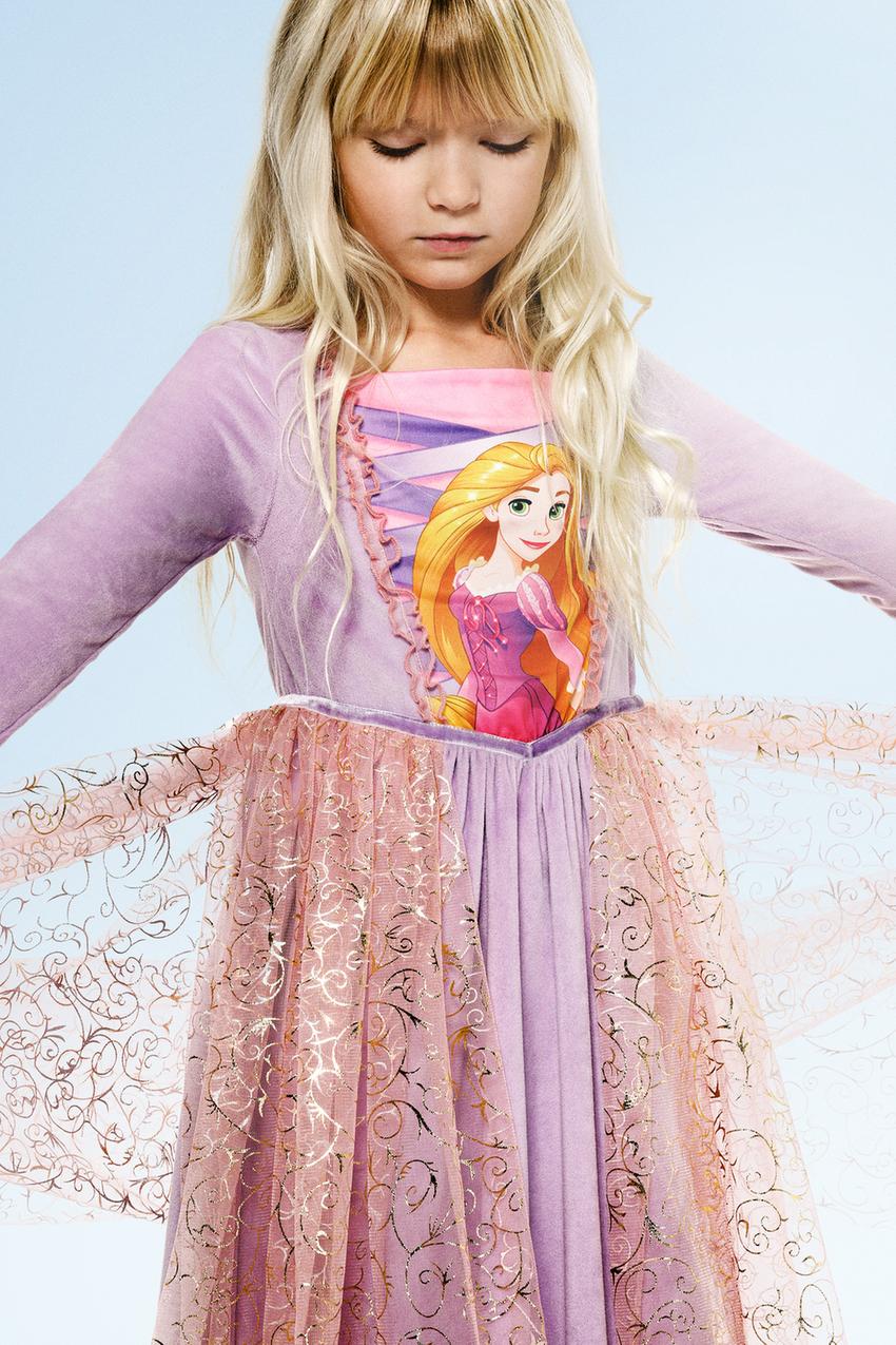 Vestito Principessa Bambina Vestito Carnevale Rapunzel Bimba