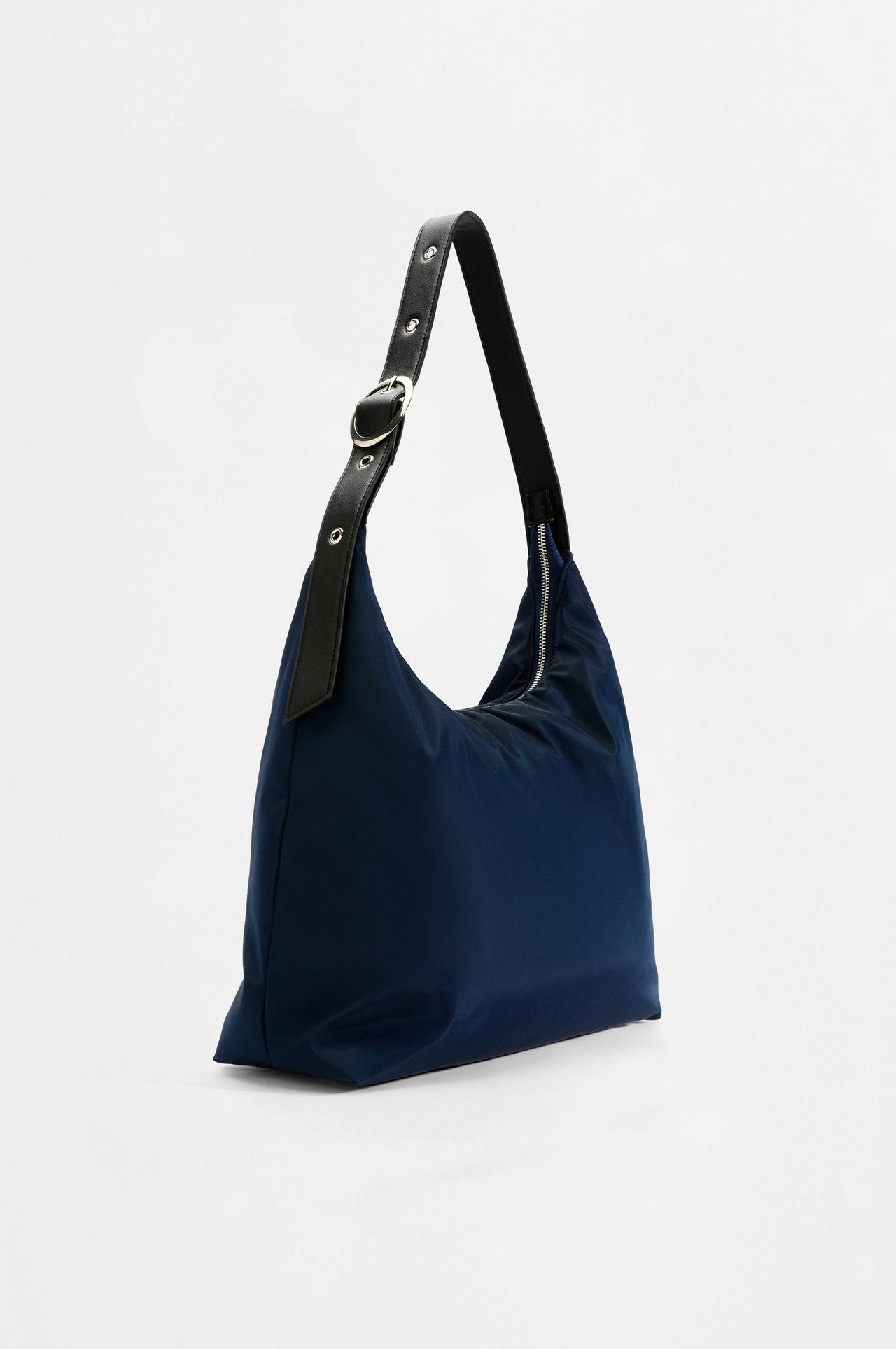 Nylon shoulder bag — BLUE