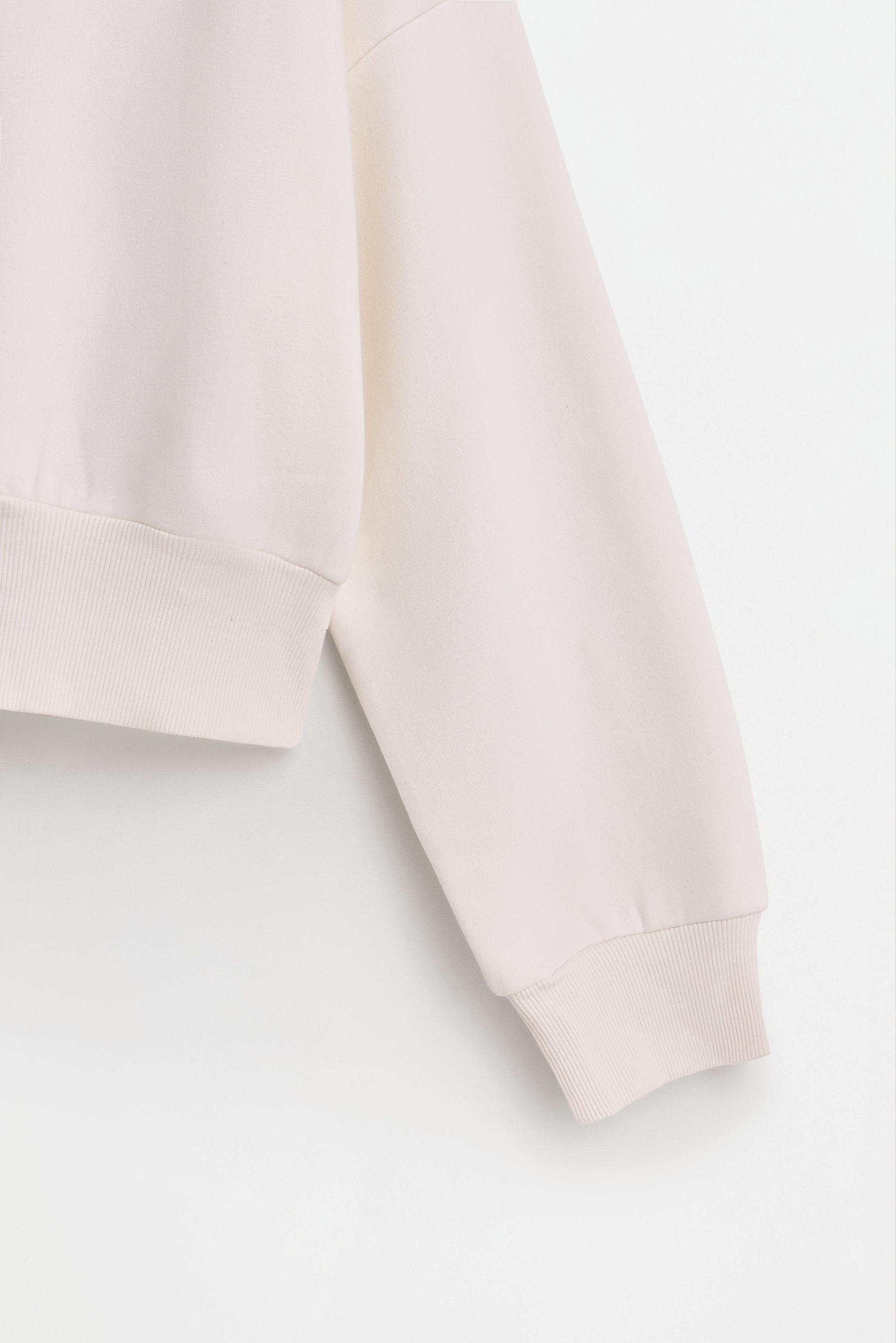 Gathered sweatshirt — ECRU