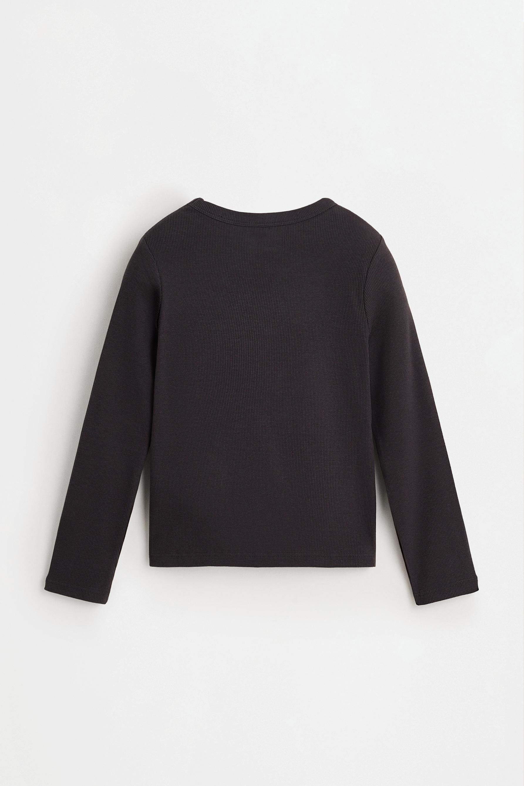 Ribbed T-shirt — ANTHRACITE GREY