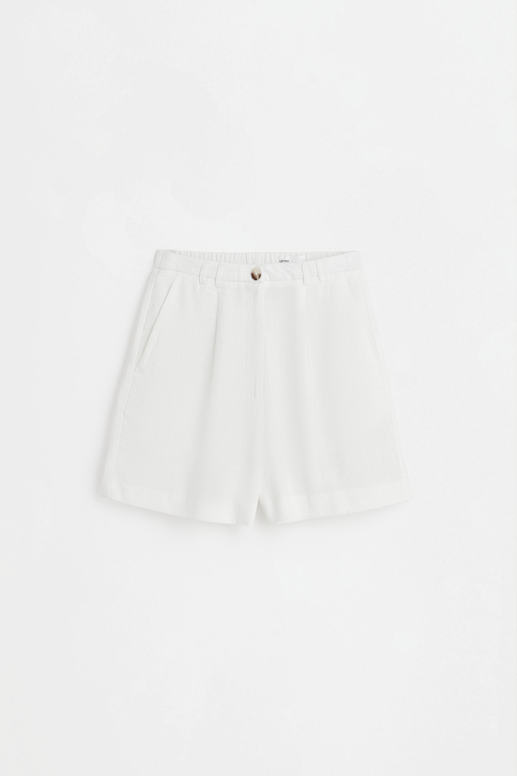 Rustic Bermuda shorts — WHITE