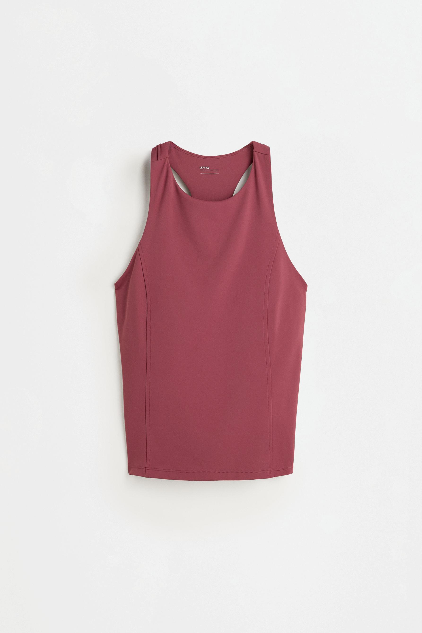 Racerback sports top — DARK PINK