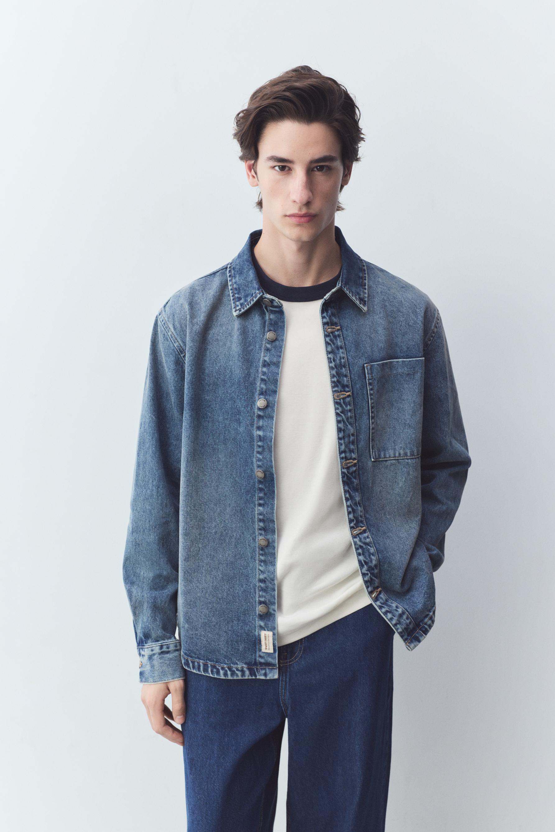 Sobrecamisa denim bolsillo