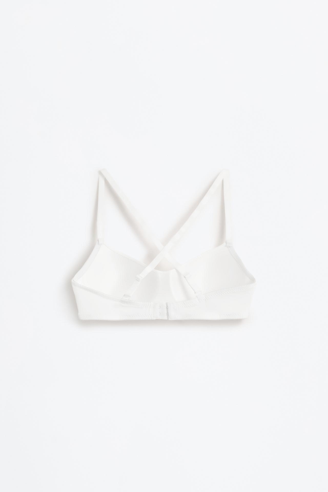 Microfibre pre-shaped bra — WHITE