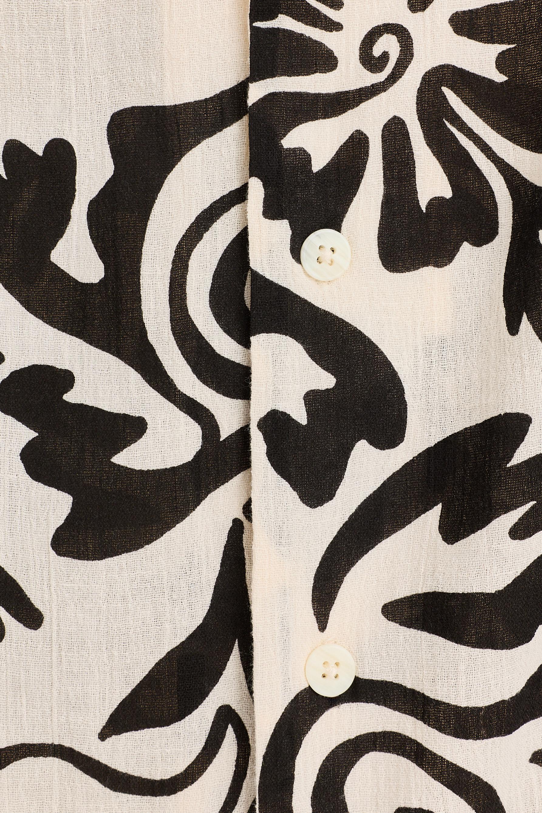 Textured print shirt — ECRU
