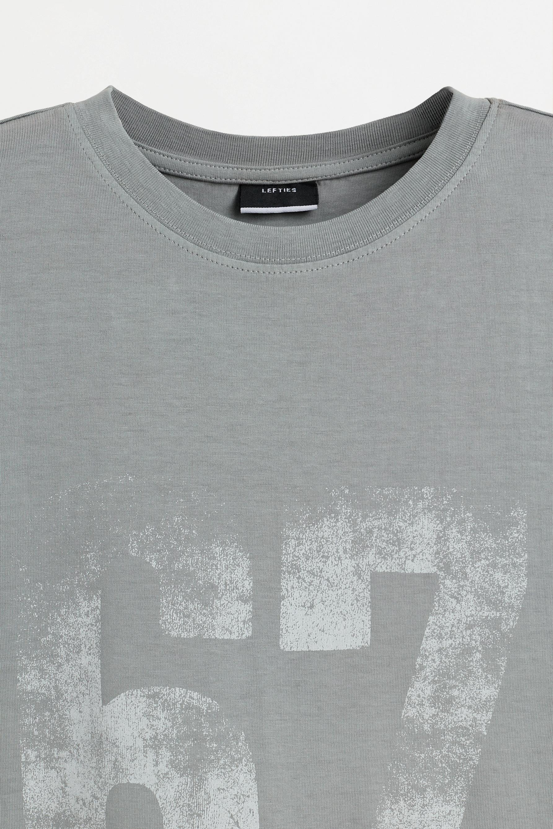 Faded effect printed T-shirt — GREY
