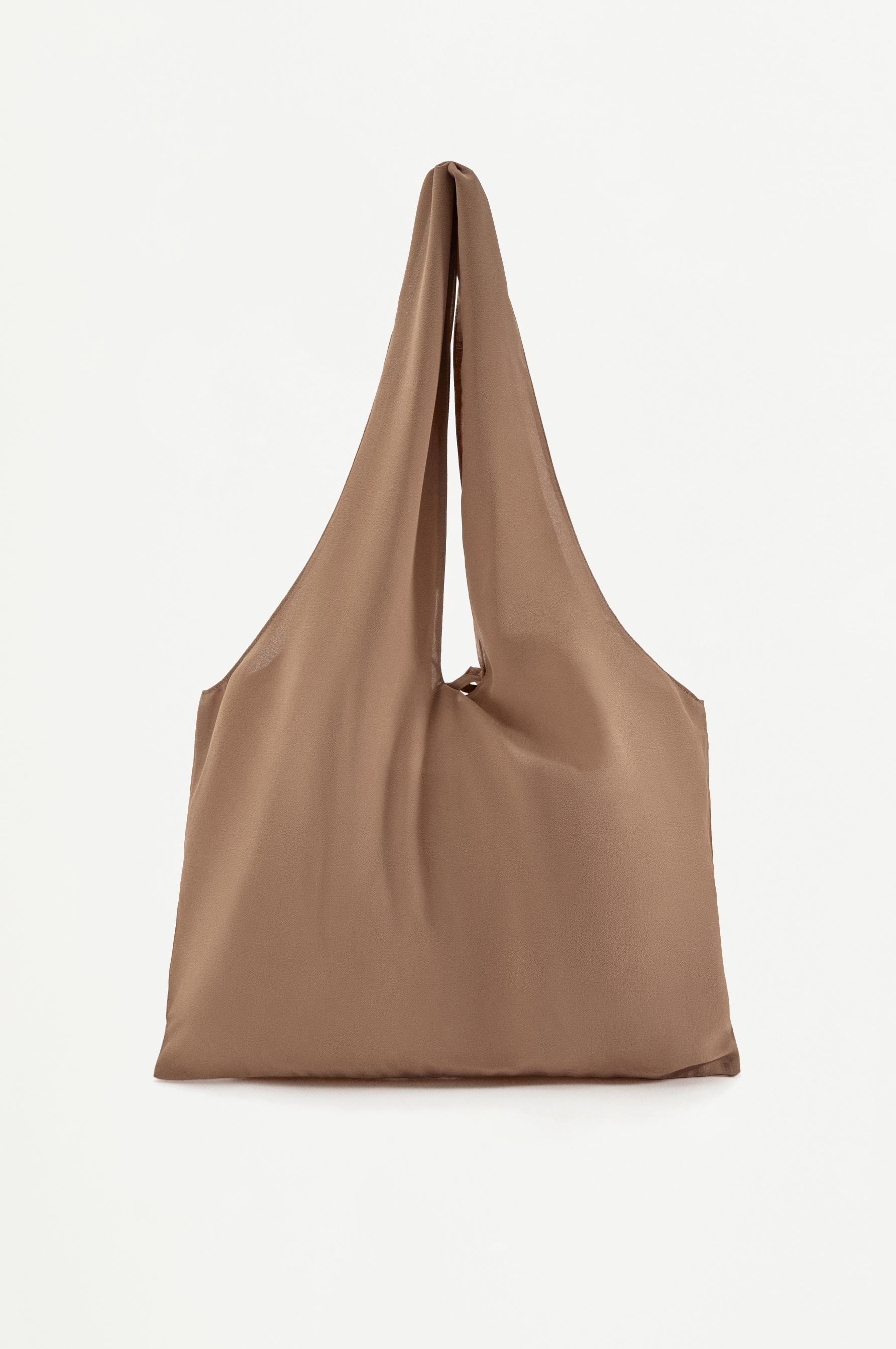 Beaded tote bag — KHAKI