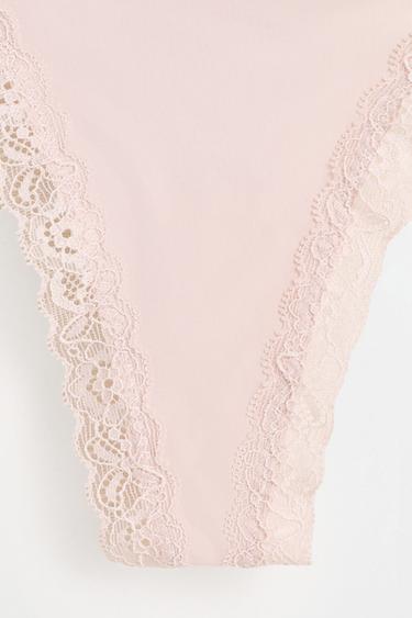 Lace Detail Thong (2-Pack) — BLACK 9