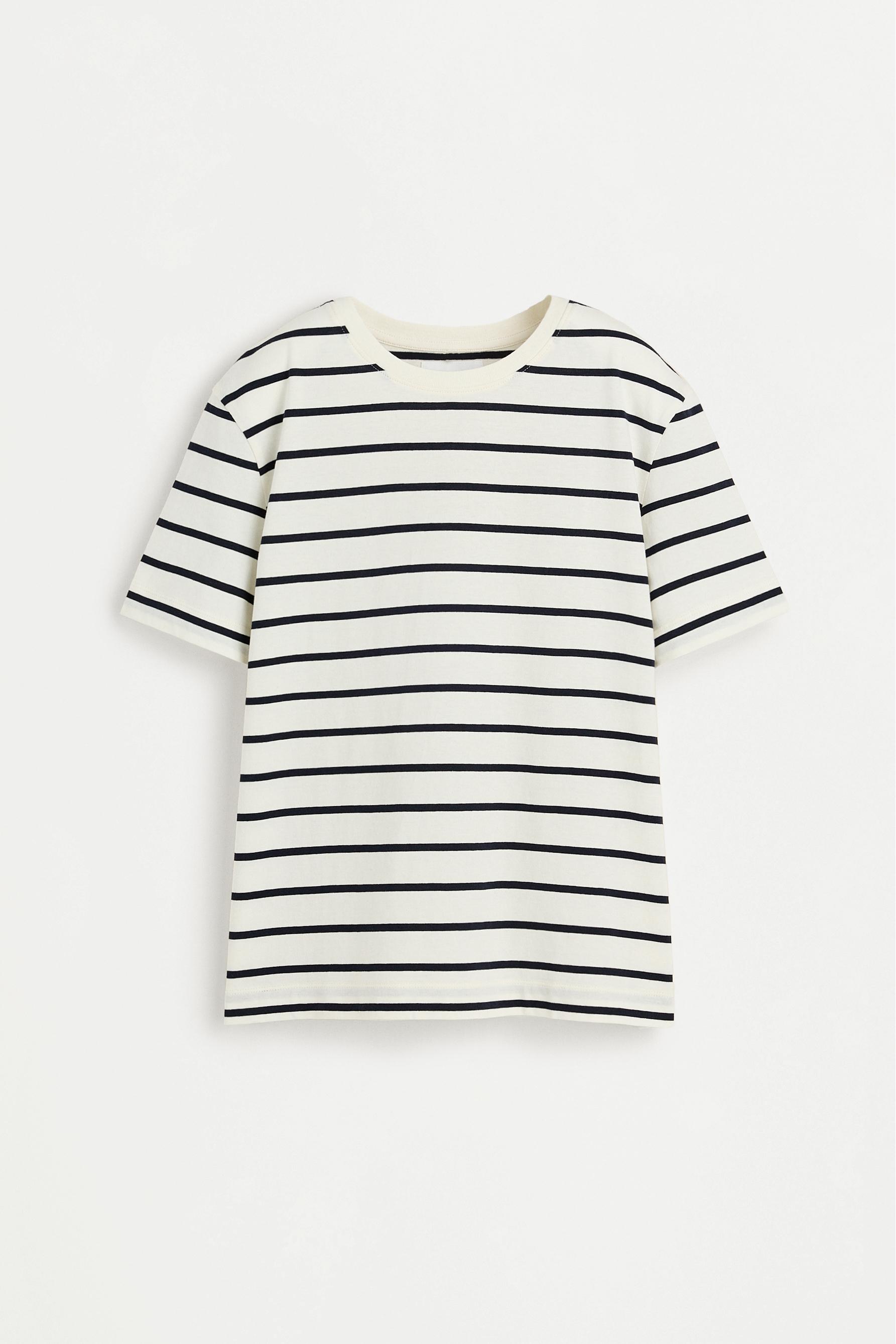 Basic round neck T-shirt — STRIPED