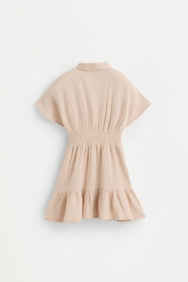 Elastic waist shirt dress — SAND 2