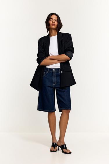 Denim Bermuda shorts — FADED NAVY 1